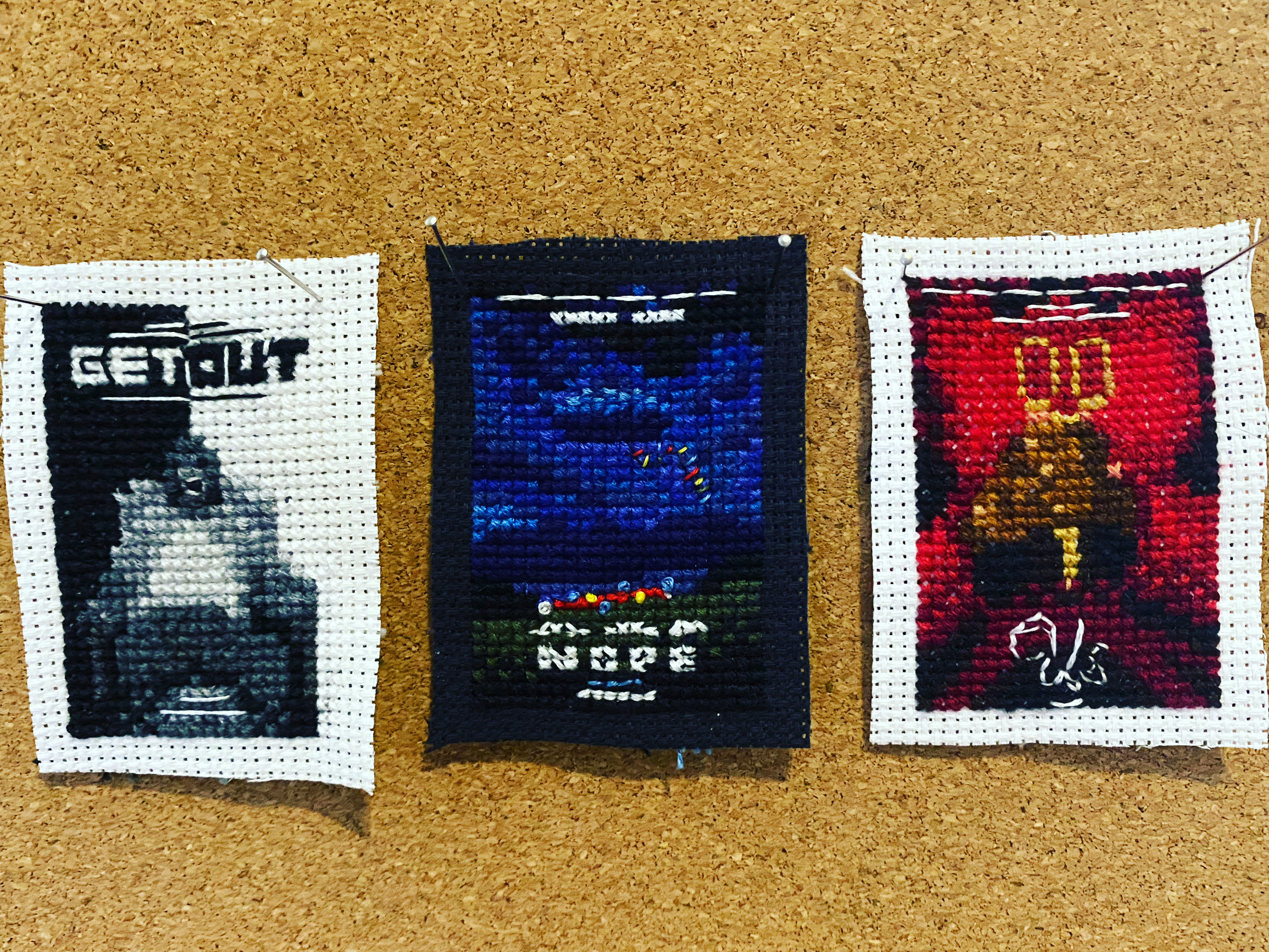 Mini cross-stitch movie posters