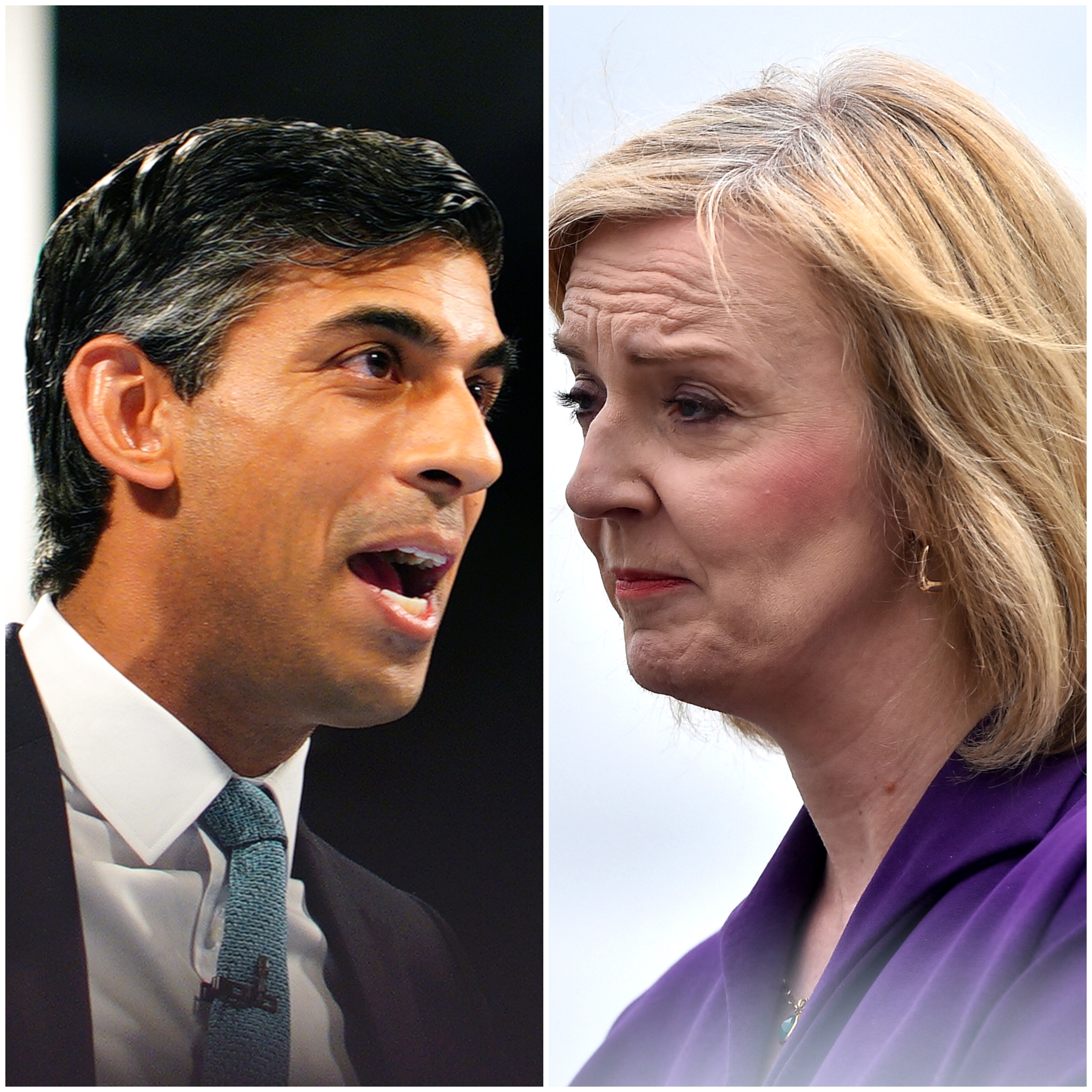 Rishi Sunak and Liz Truss (Peter Byrne/Niall Carson/PA)