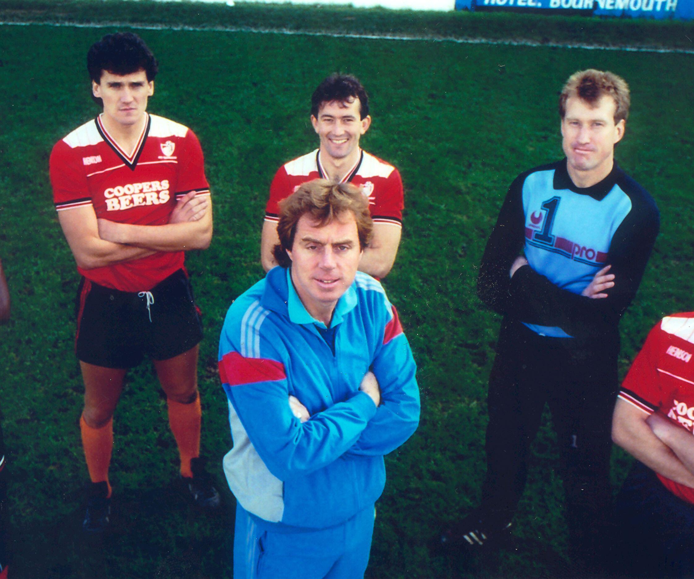 Harry Redknapp (centre) managed Bournemouth between 1983 and 1992.