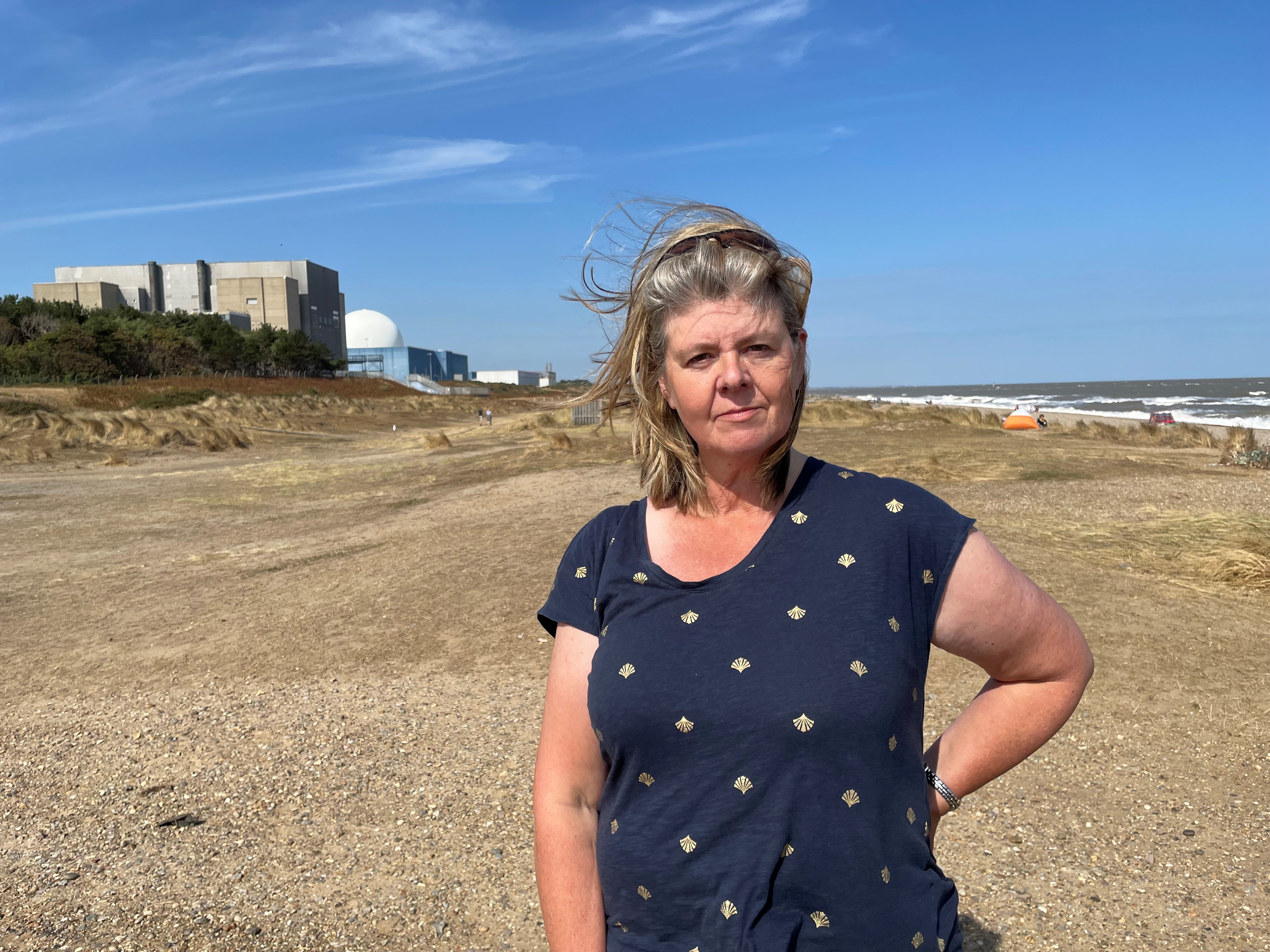 Alison Downes, of Stop Sizewell C, said Boris Johnson's visit to the site 'may turn out to be the kiss of death for Sizewell C'. (Sam Russell/ PA)