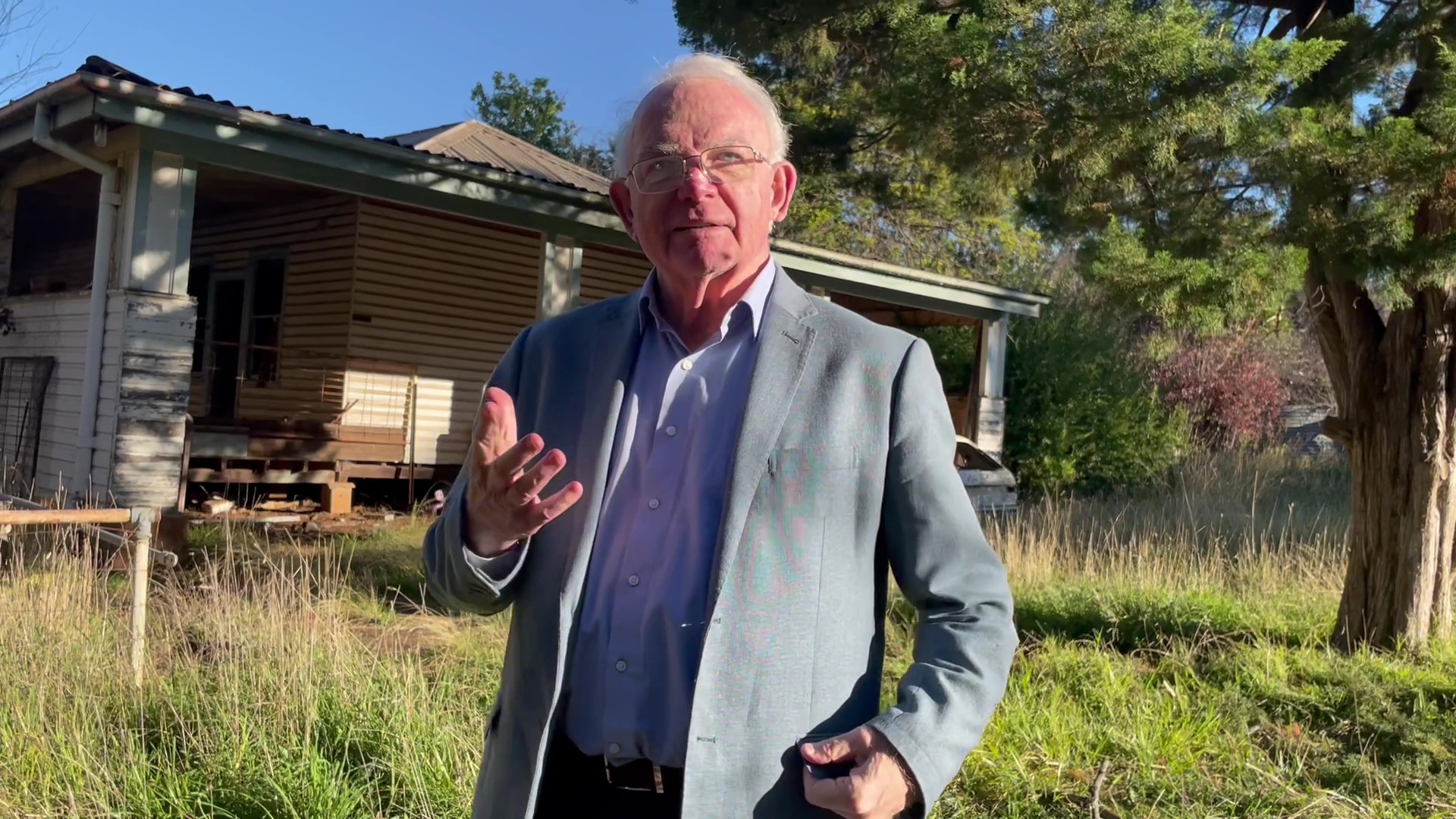 David Hill at the remains of the Fairbridge Farm School site in Molong, NSW