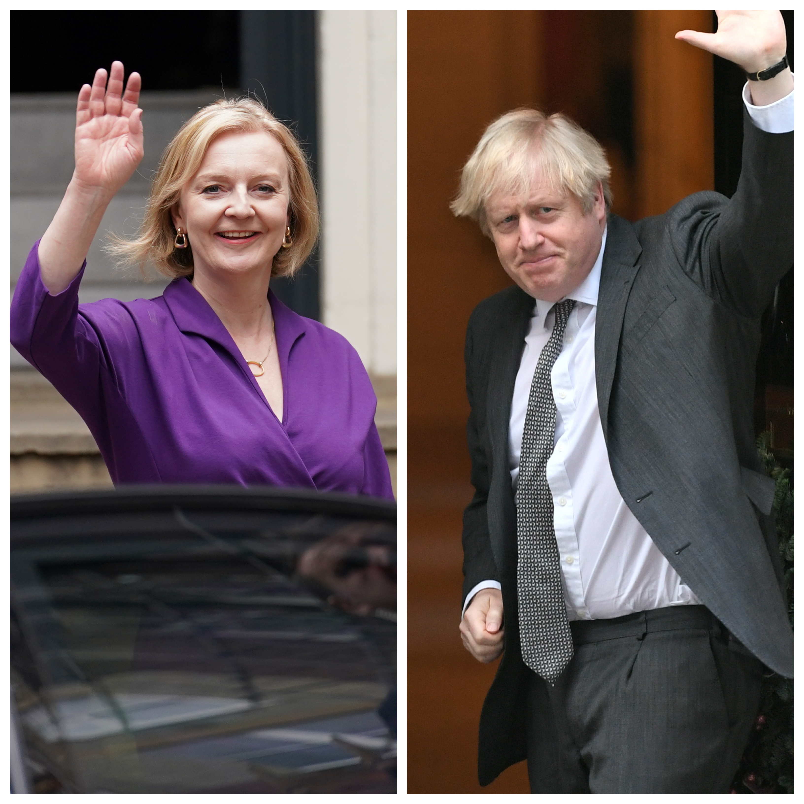 Liz Truss and Boris Johnson