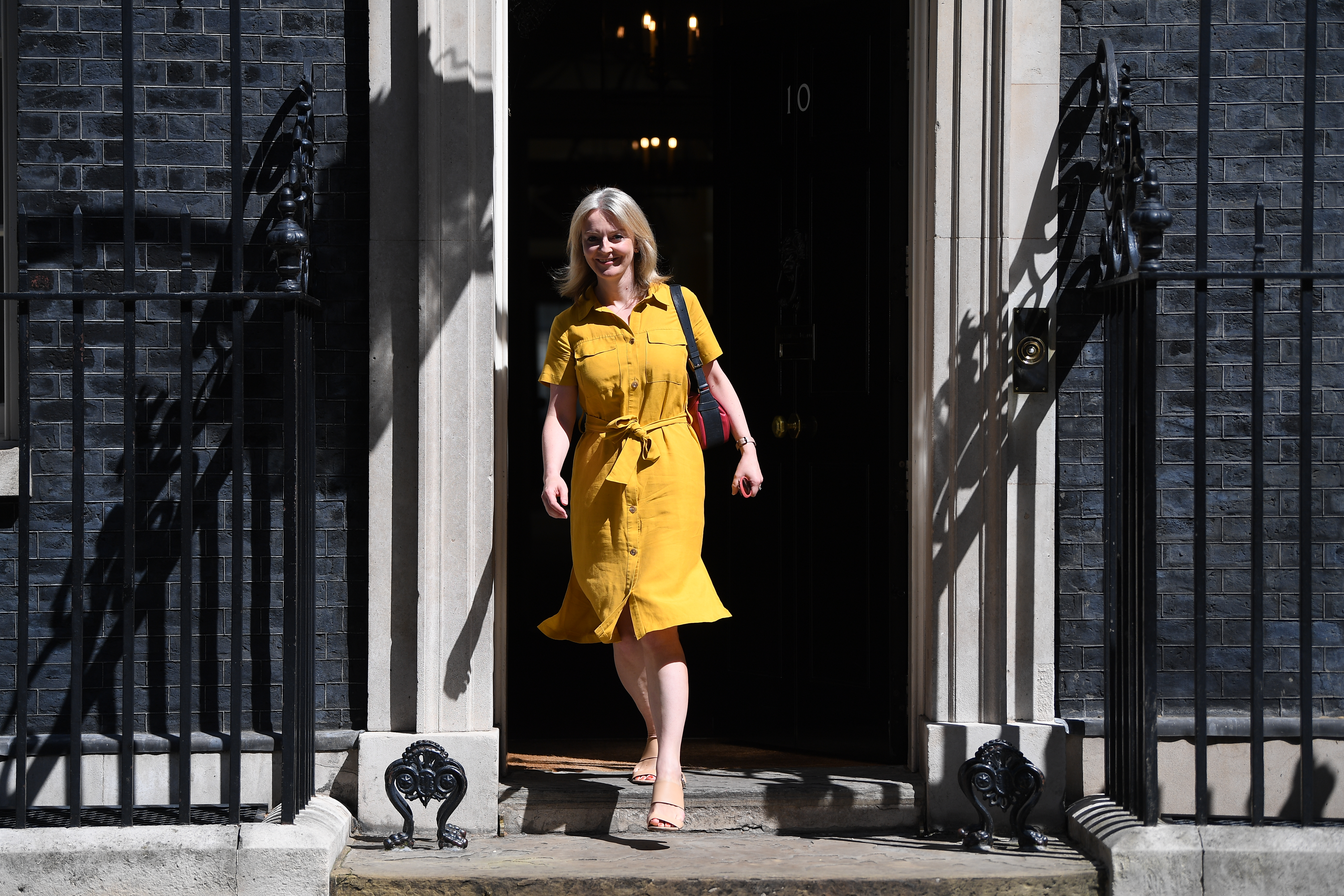 Liz Truss leaves after a cabinet meeting at 10 Downing Street, London, in 2019 