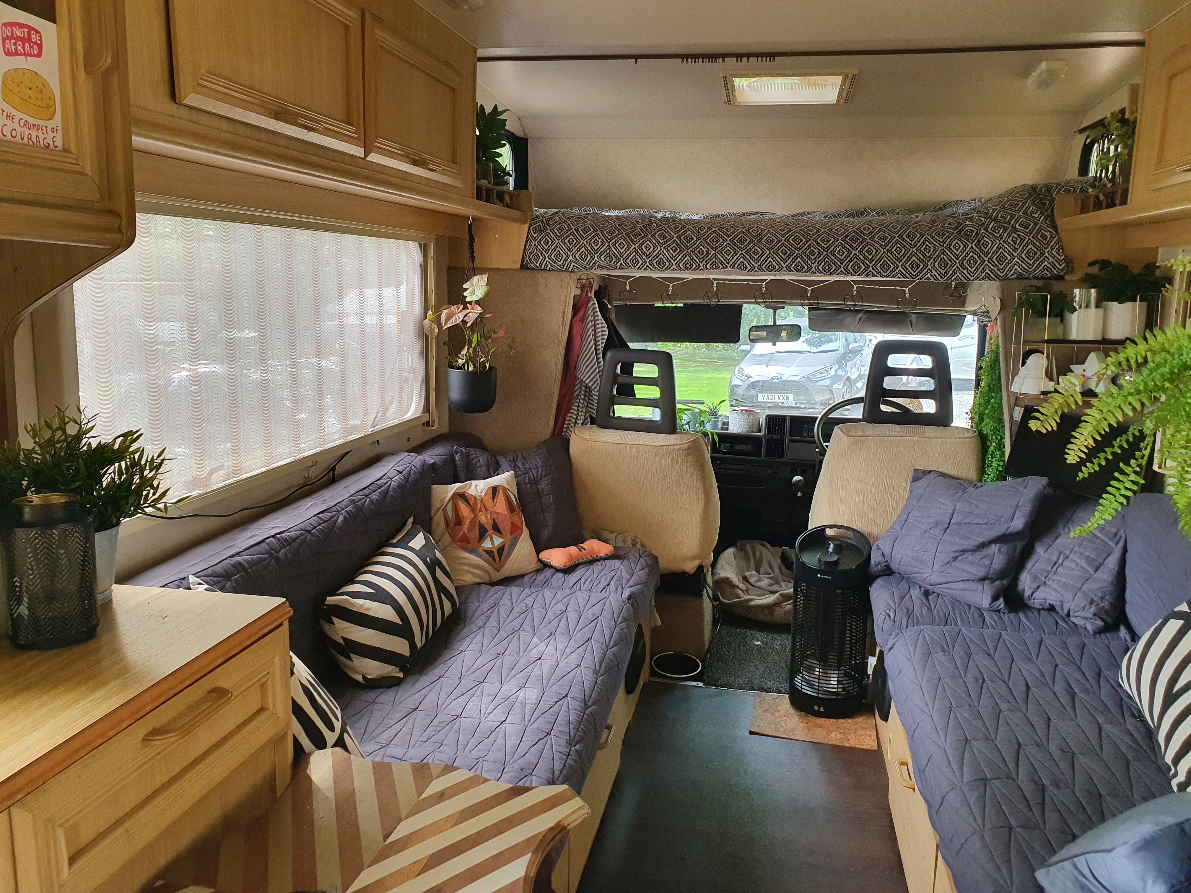 Designer Nicky Cash's motorhome, which she moved into in 2021