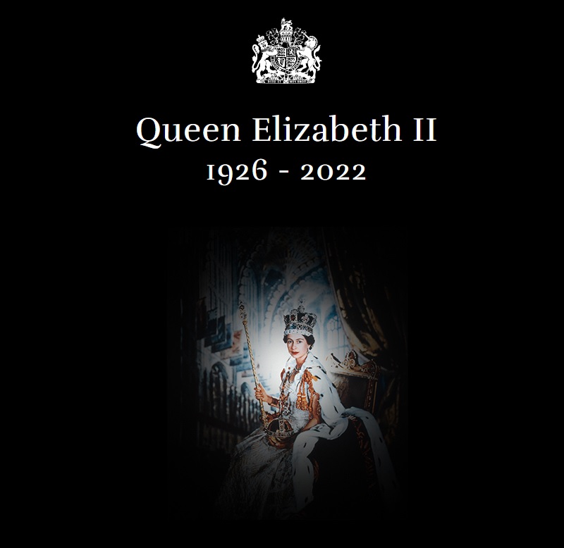 The roayl website has been updated following the death of the Queen.