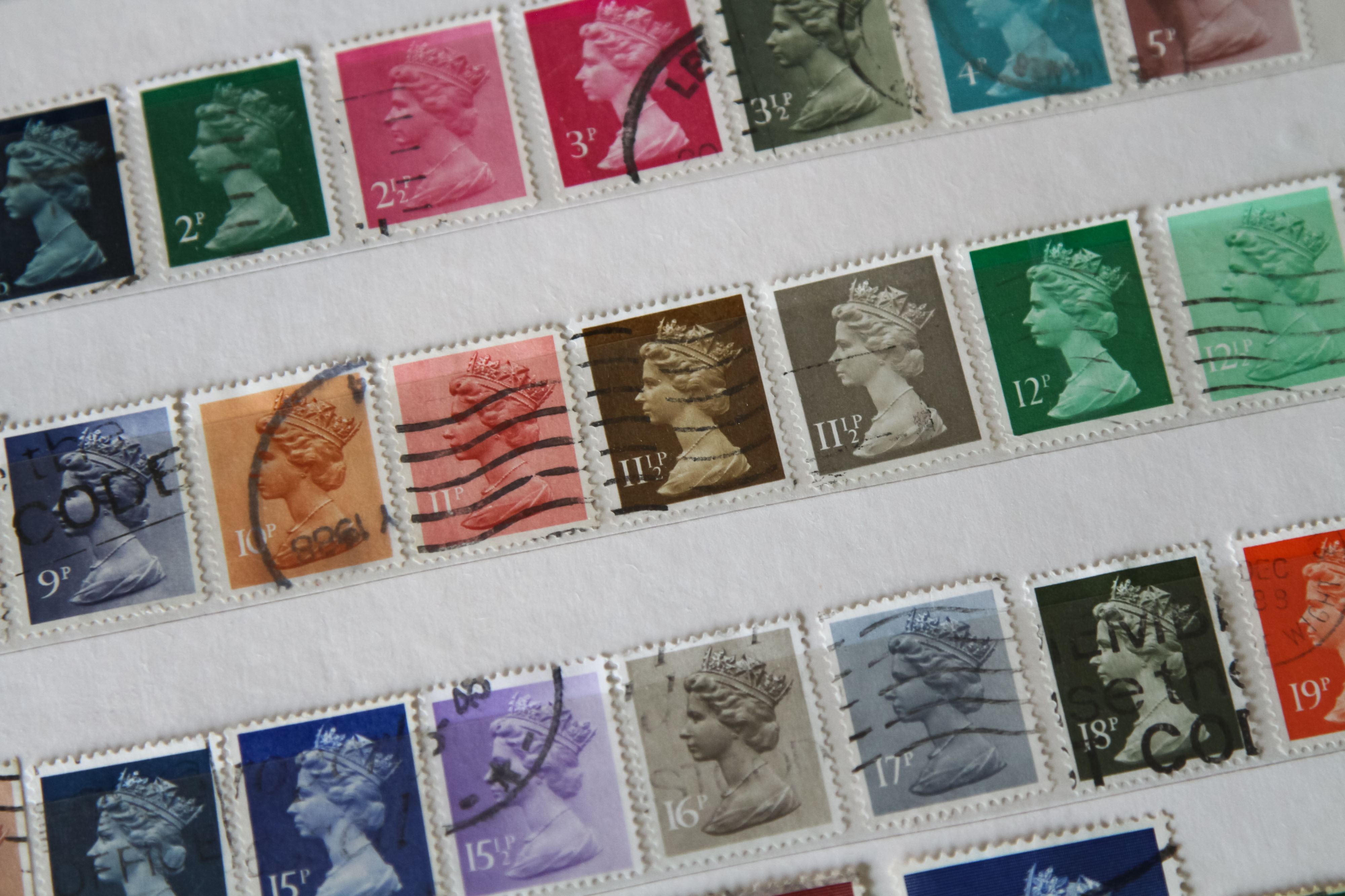 Stamps bearing the Queen's image