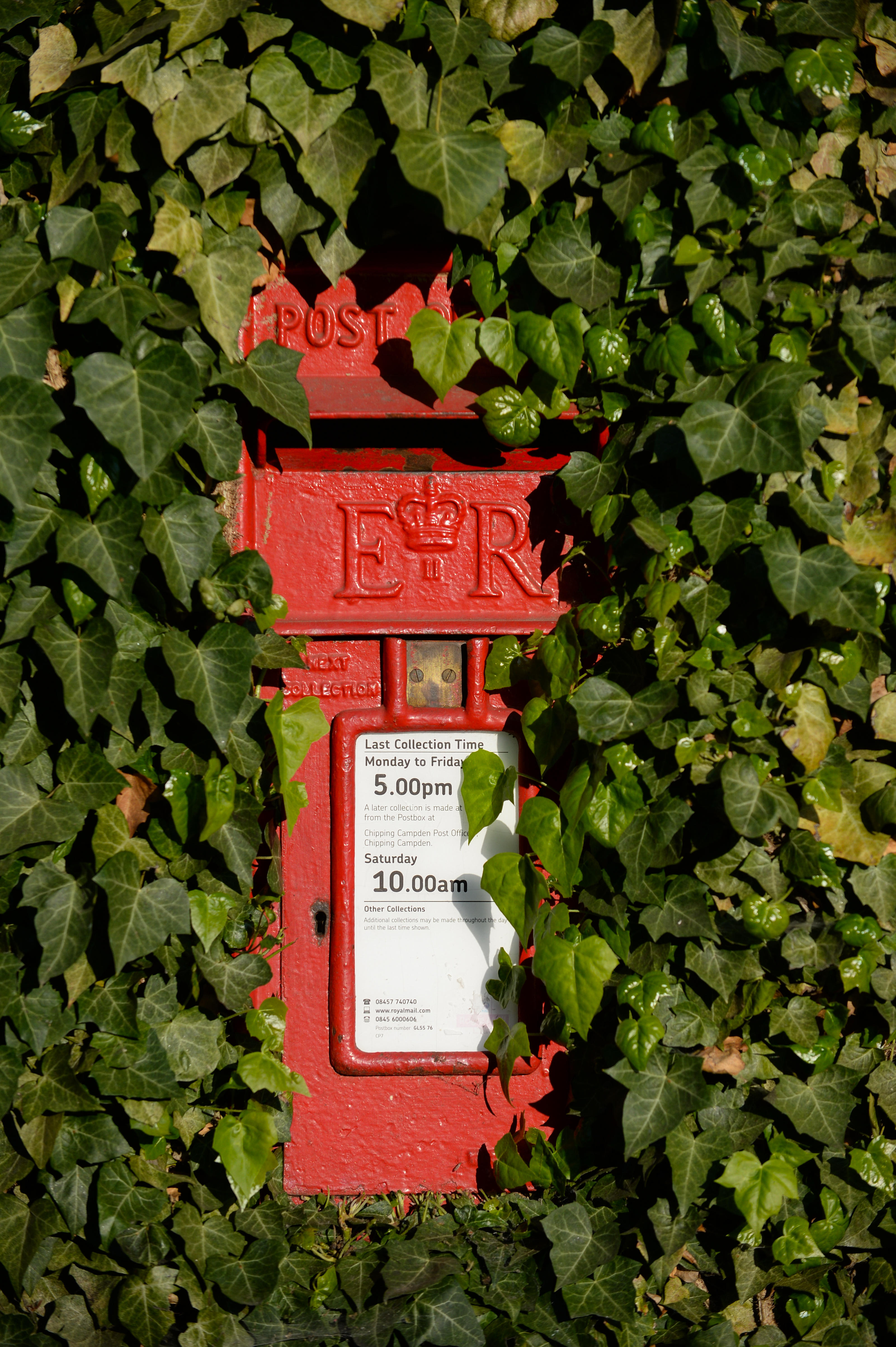 A post box bearing the Queen's insignia