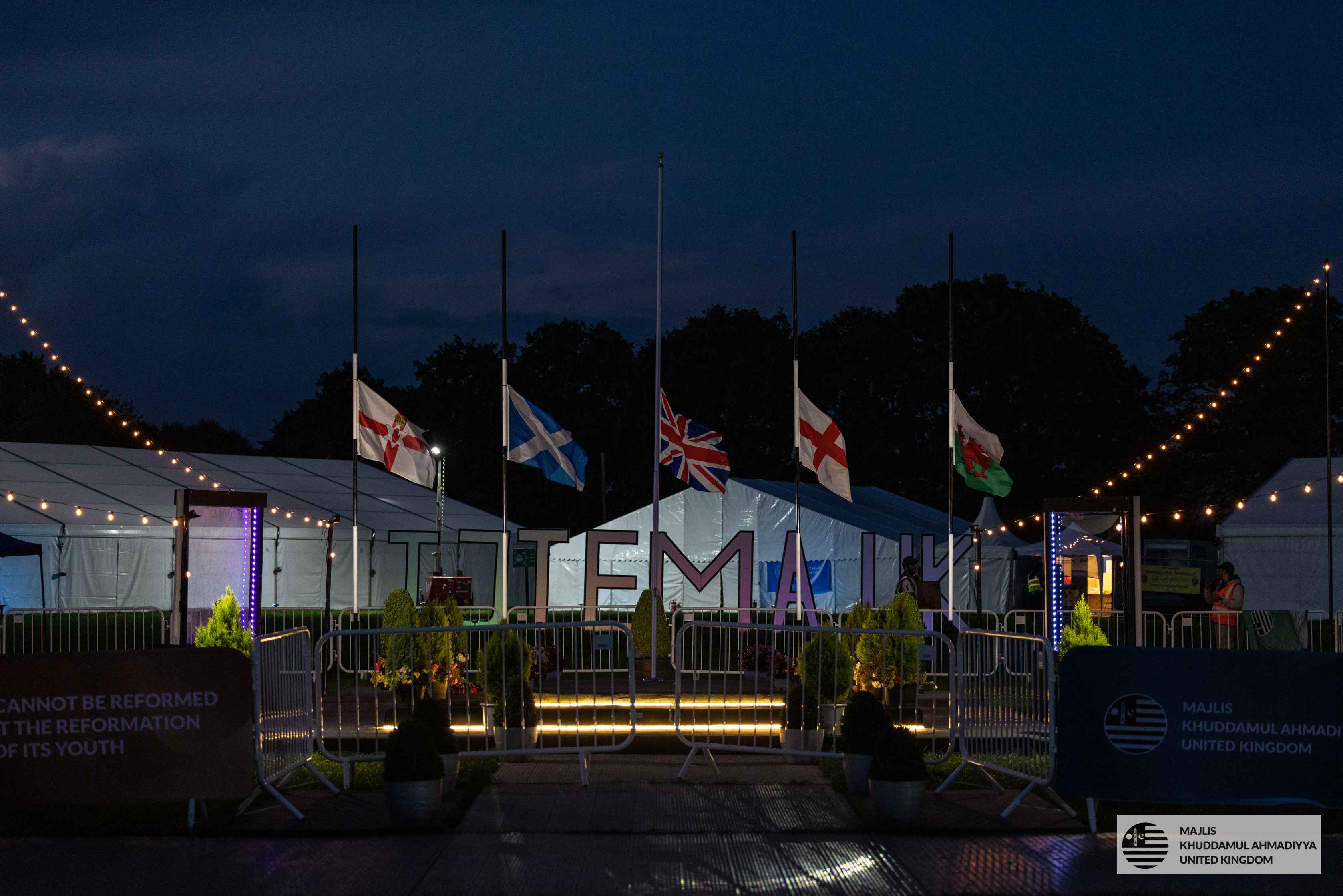 Flags flying in the sky