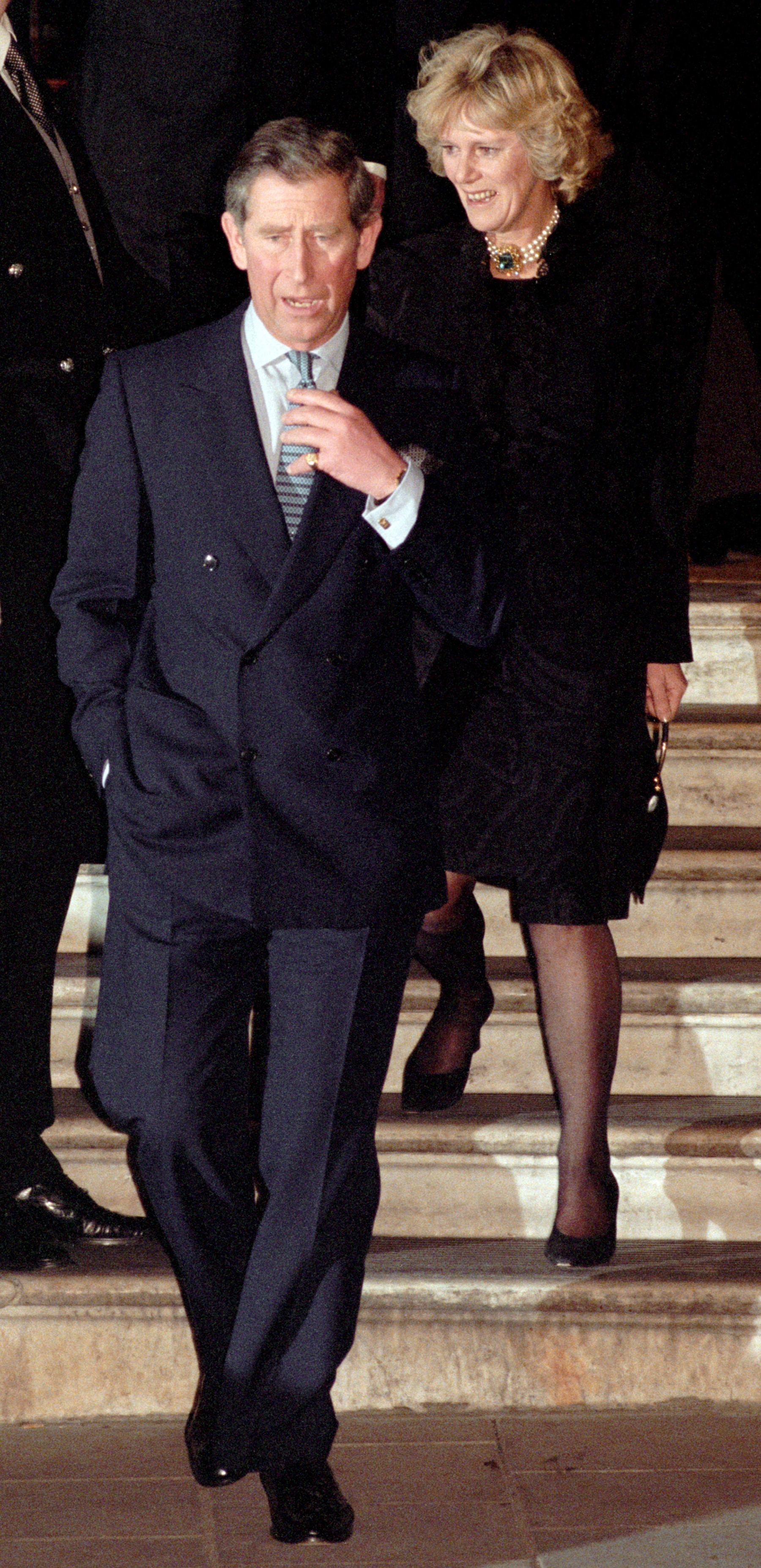 The Prince of Wales and Camilla Parker Bowles step out in public together for the first time in 1999