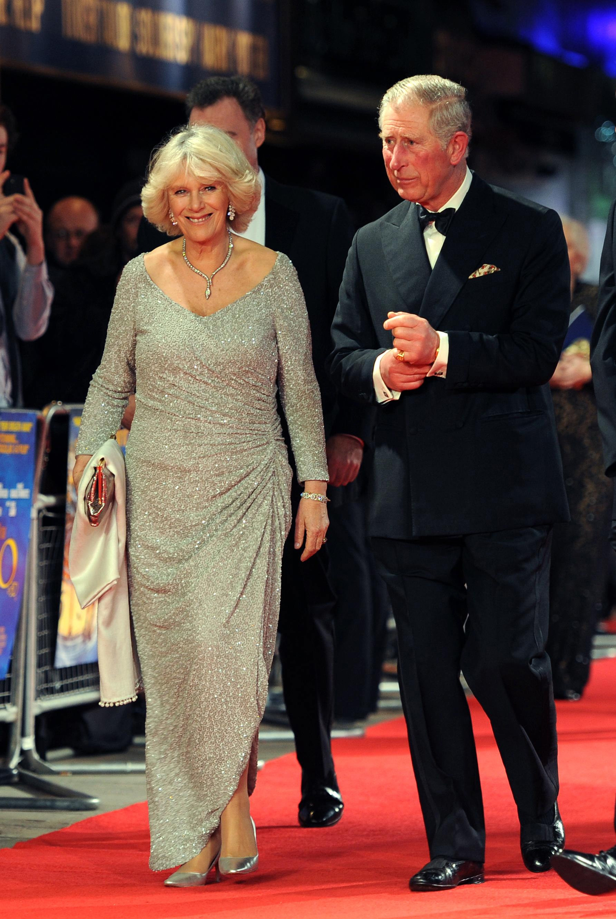 The Prince of Wales and Duchess of Cornwall arrive for the Royal Film Performance 2011 of Hugo