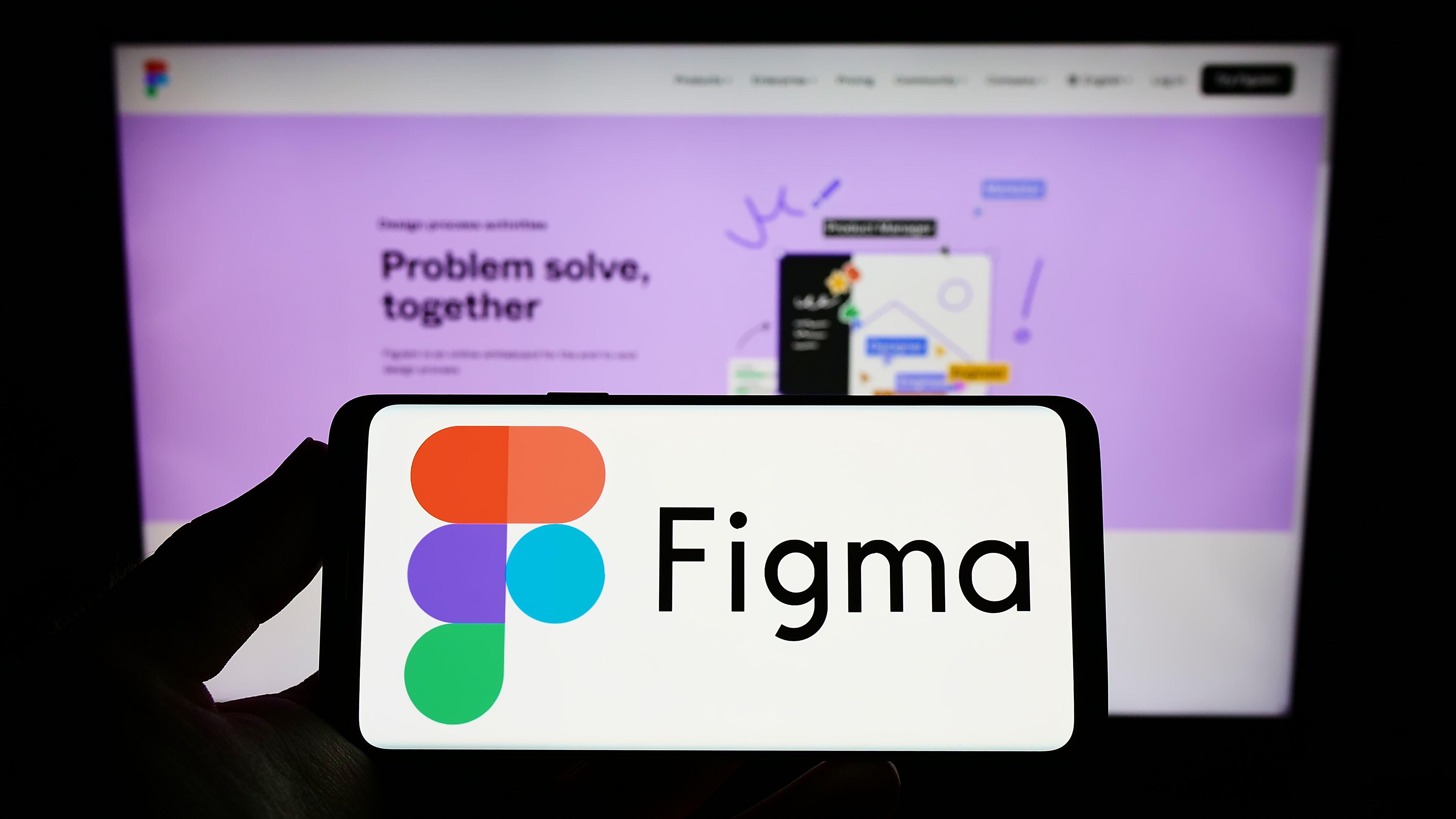 A phone with the Figma logo