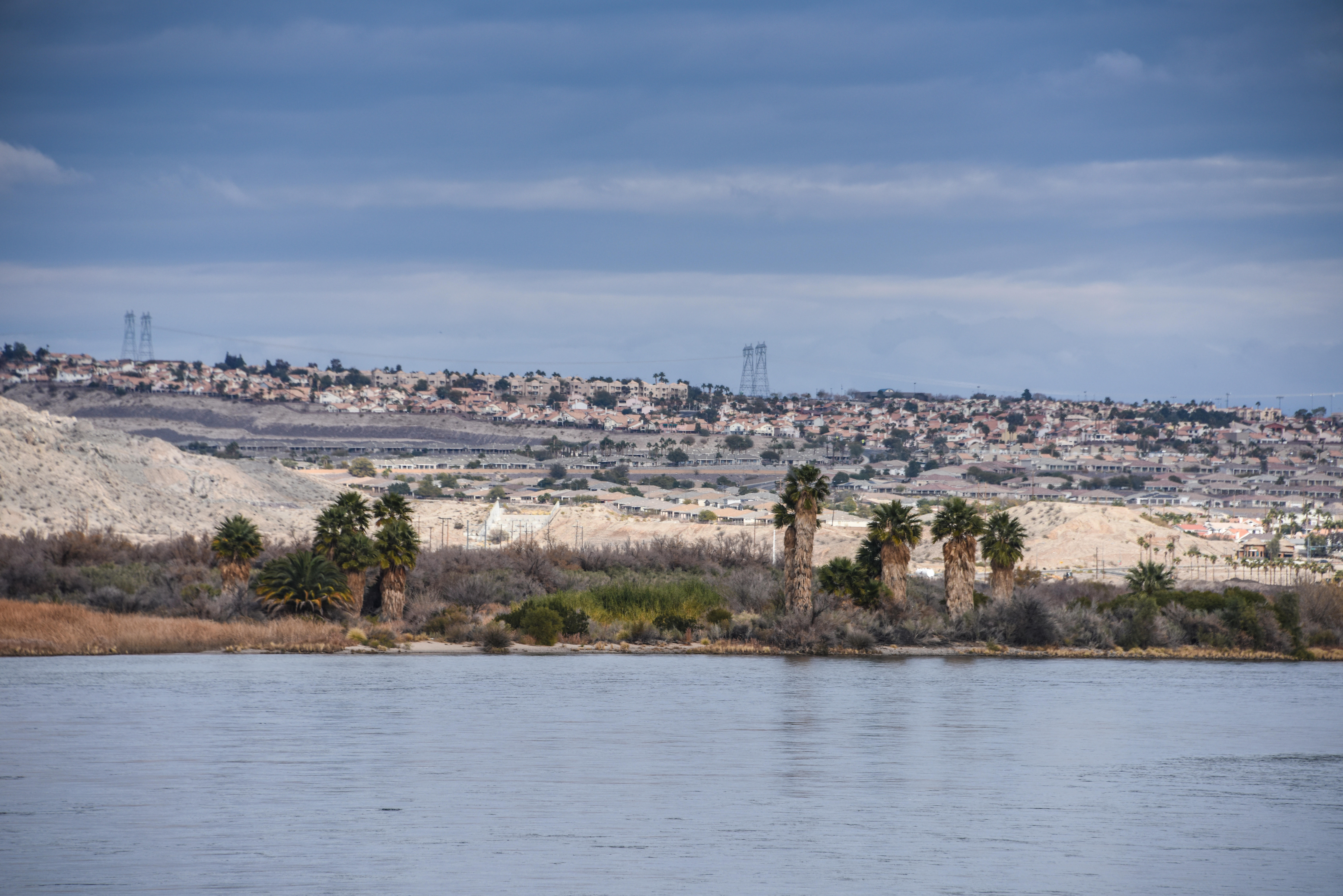 Bullhead City, Arizona, from the Nevada side of the Colorado River