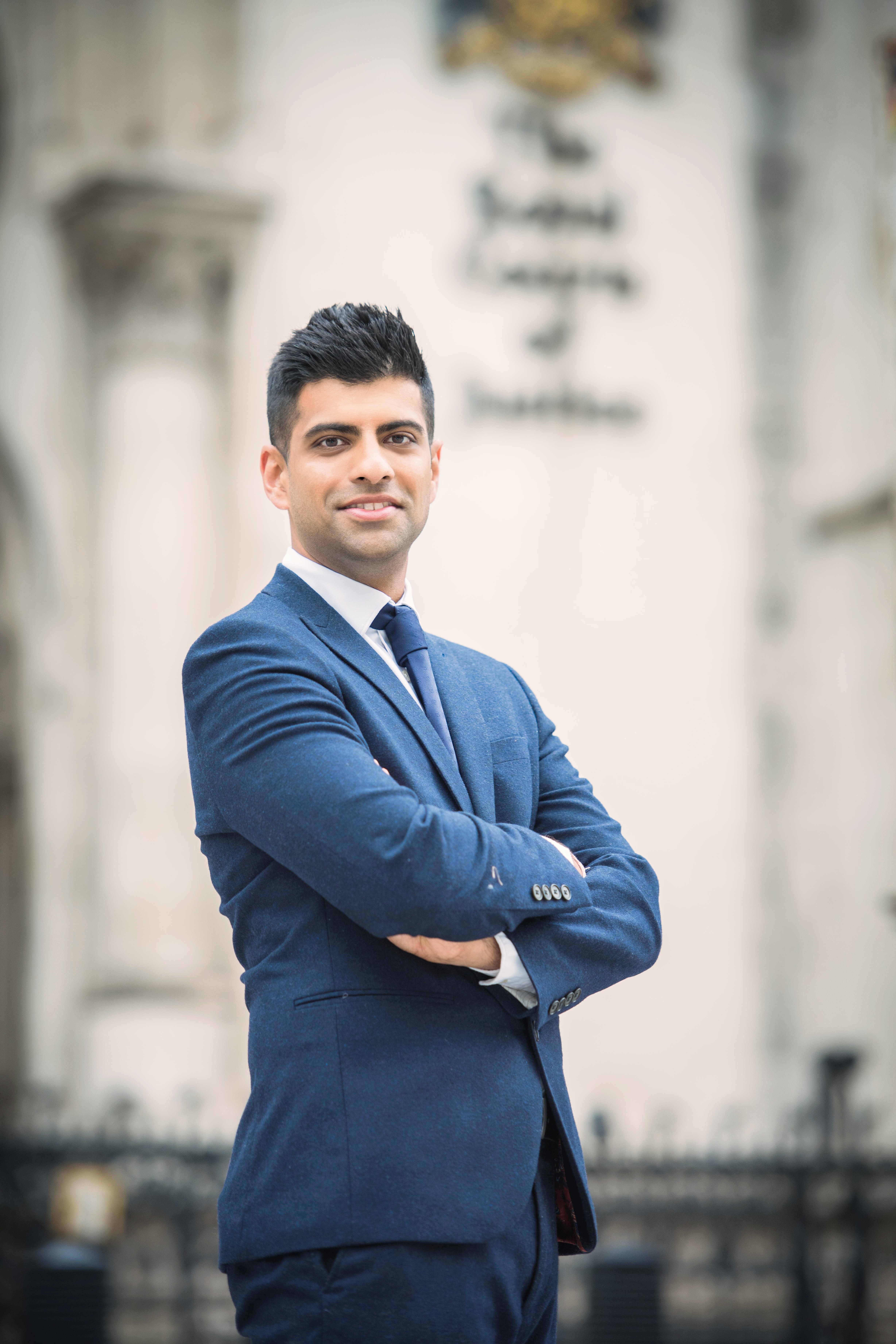 Barrister Pranav Bhanot, 34, who was appointed MBE on the Queen's birthday and was invited to her funeral.  (VineetJohri.com/PA)