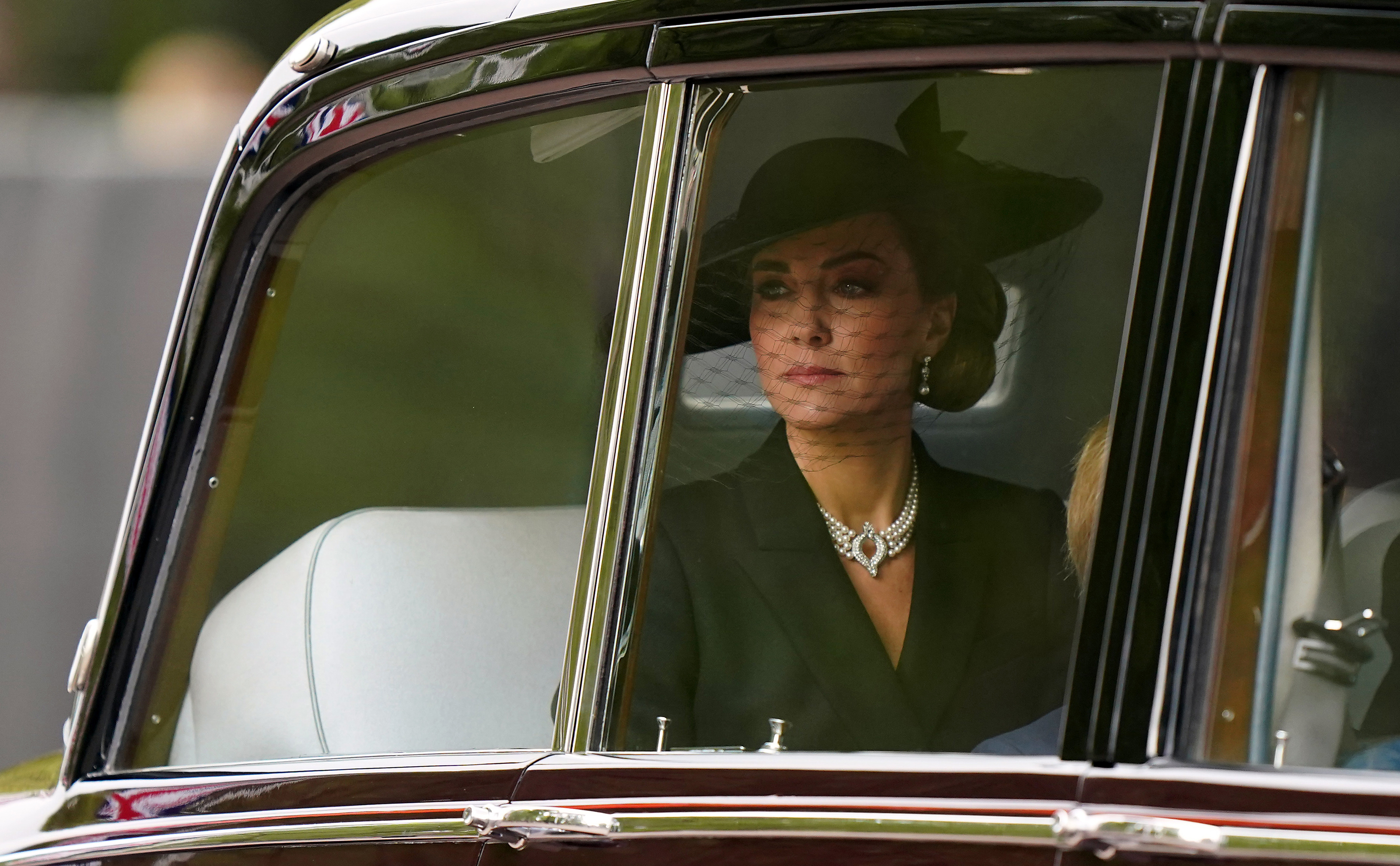 Princess of Wales arriving at the state funeral by car (Tim Goode/PA) 