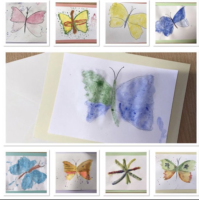 Watercolour butterflies