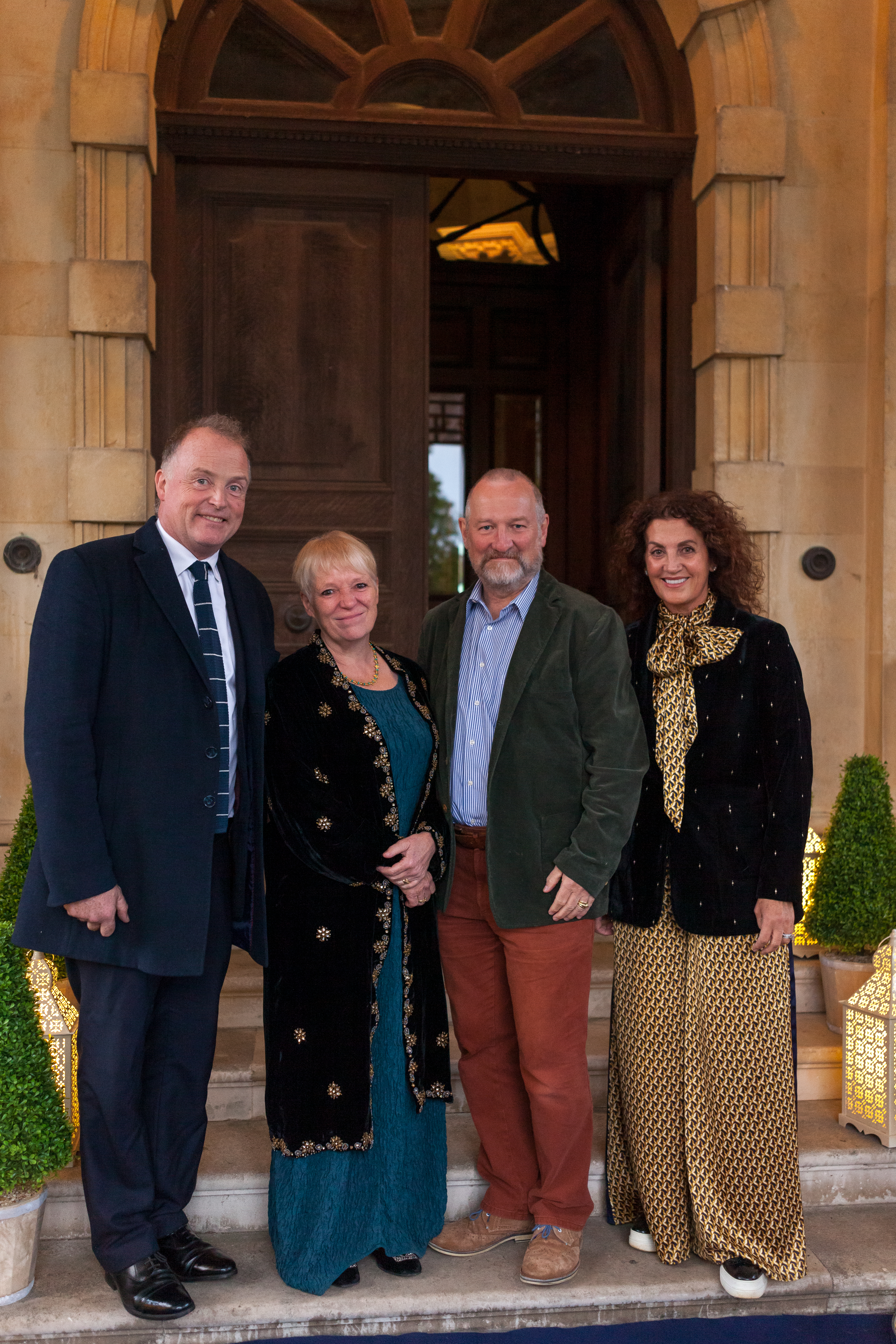 Lord Iveagh (left) at Elveden Hall where the charity event was held, with Imogen Sheeran, John Sheeran (parents of Ed Sheeran) and Gina Long (right). (Kerry McLaughlin Photography/ PA)