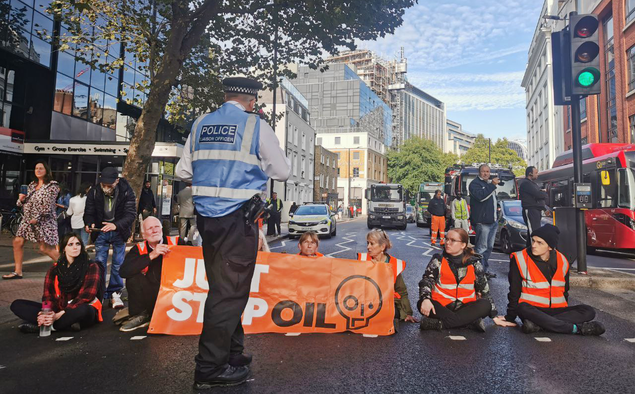 Just Stop Oil supporters protest in London