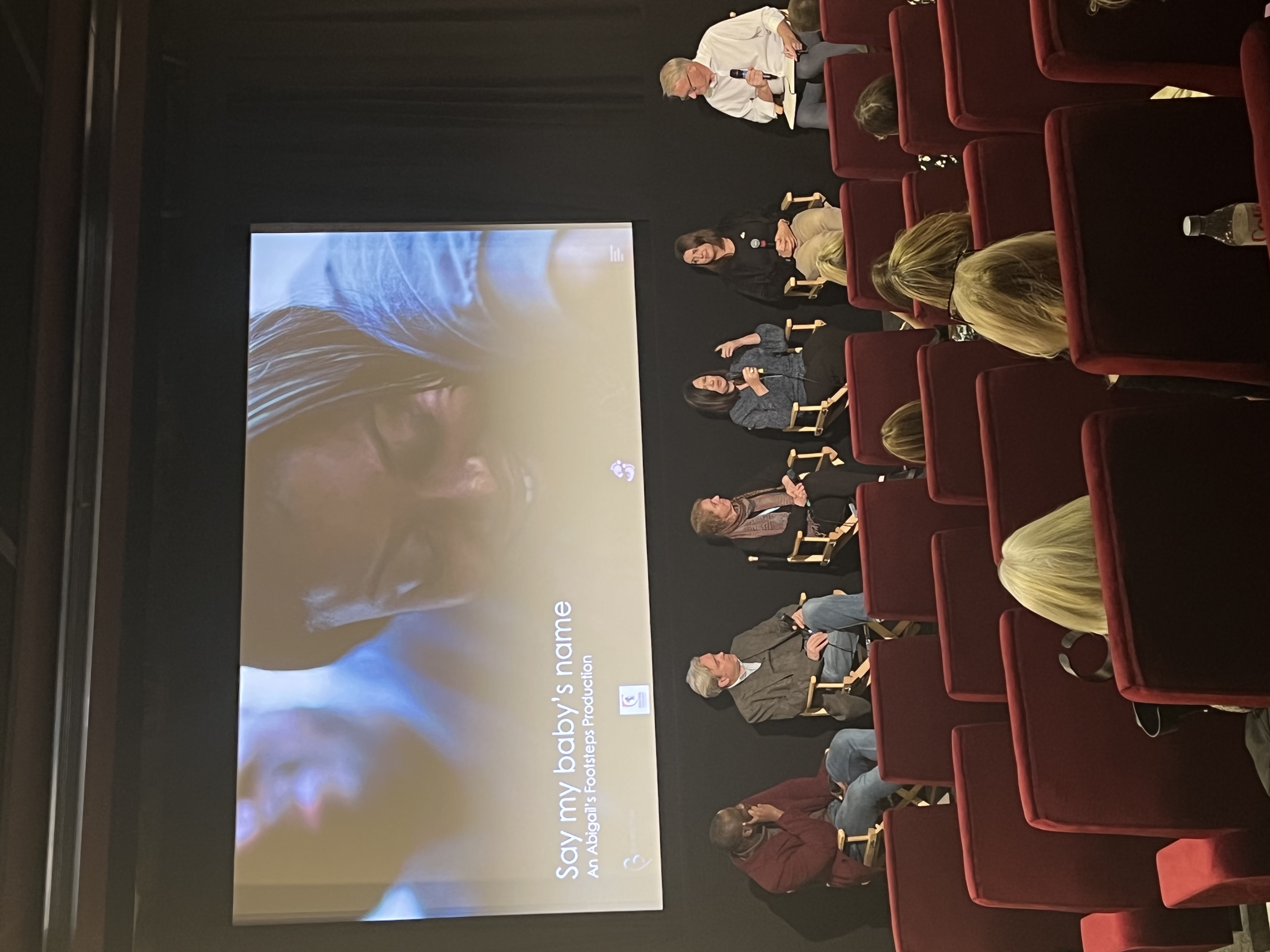 A Q&A panel hosted at the debut screening of short film Say My Baby's Name by charity Abigail's Footsteps