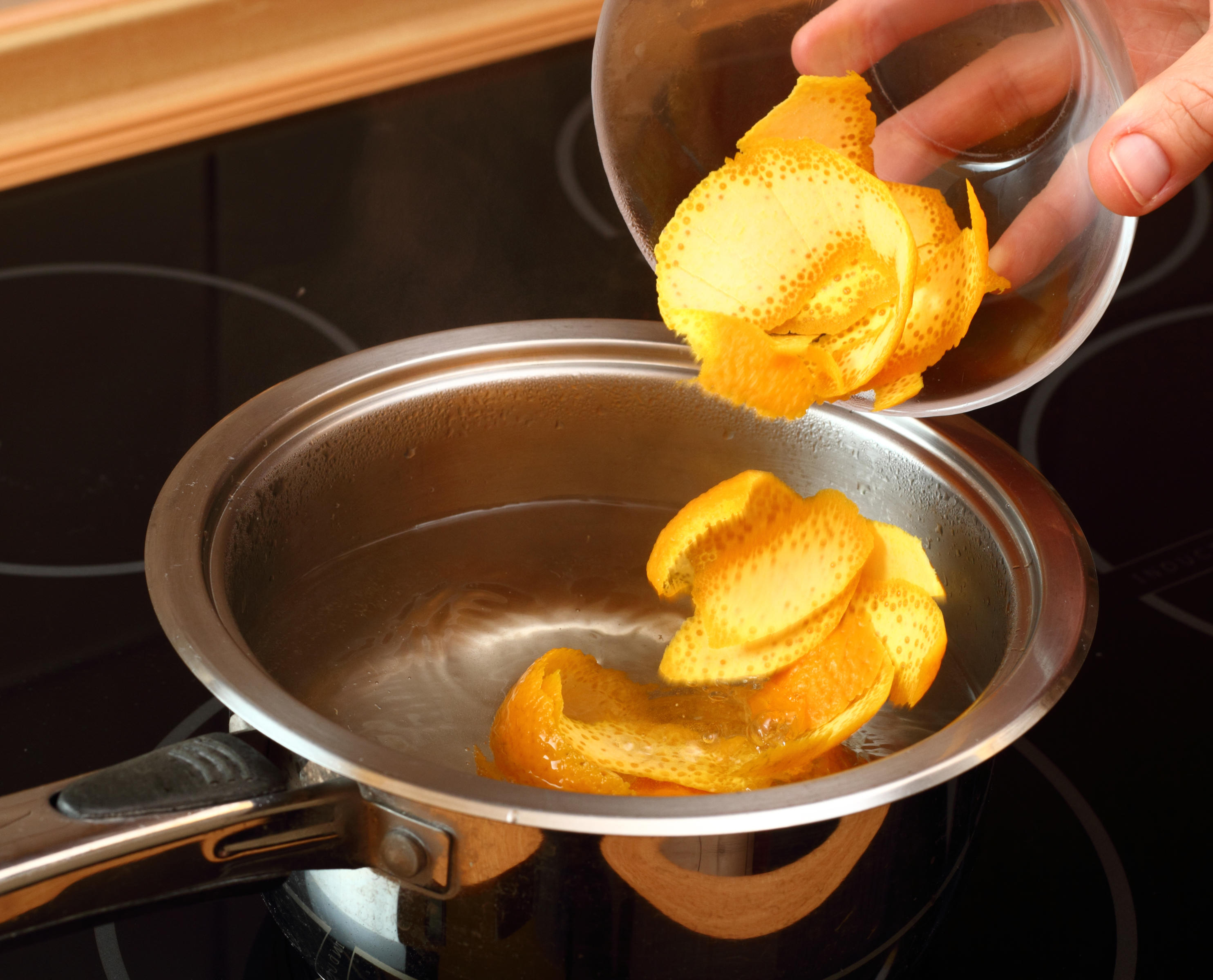 making cordial with fruit peel