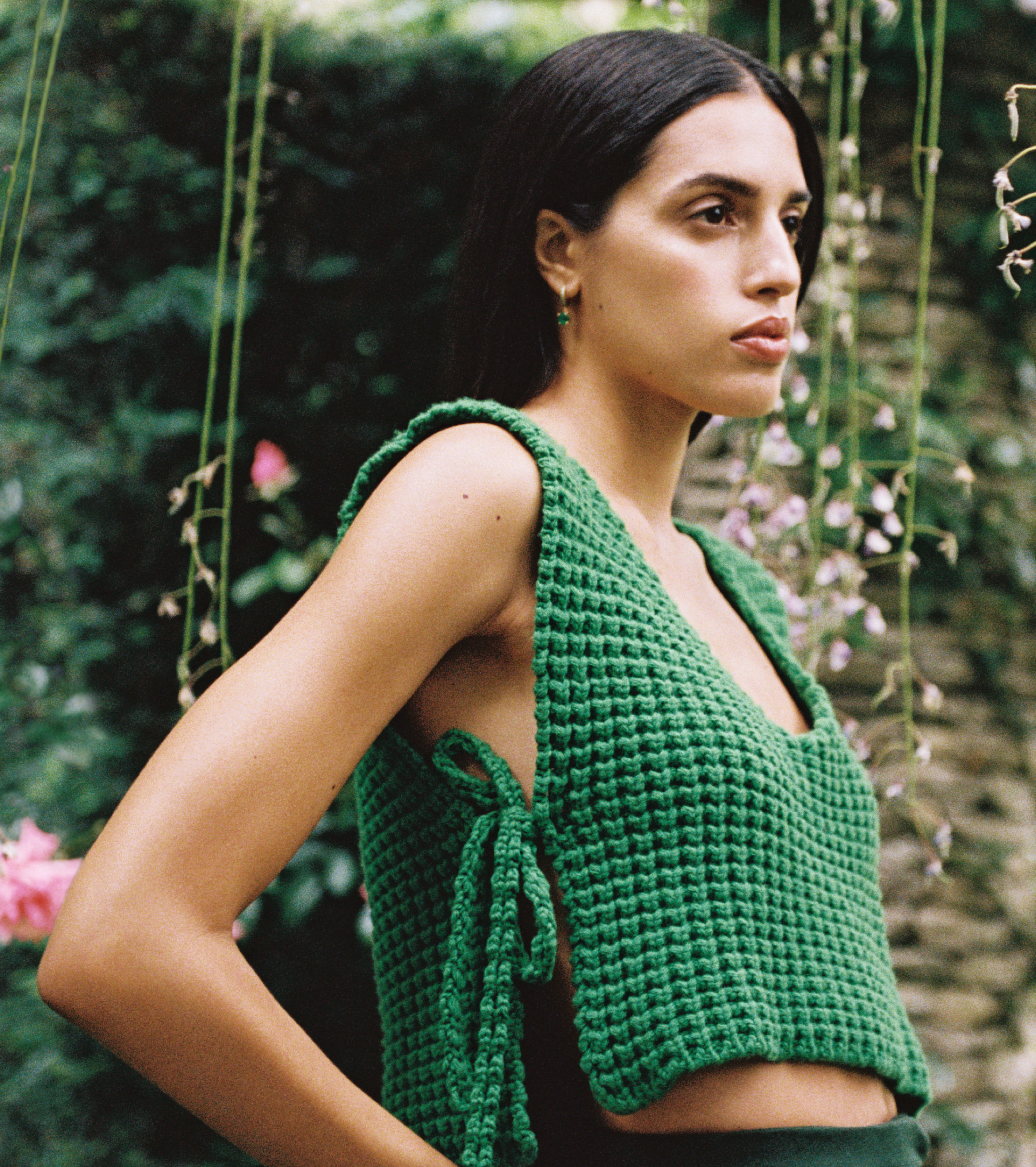 The knitted crop vest