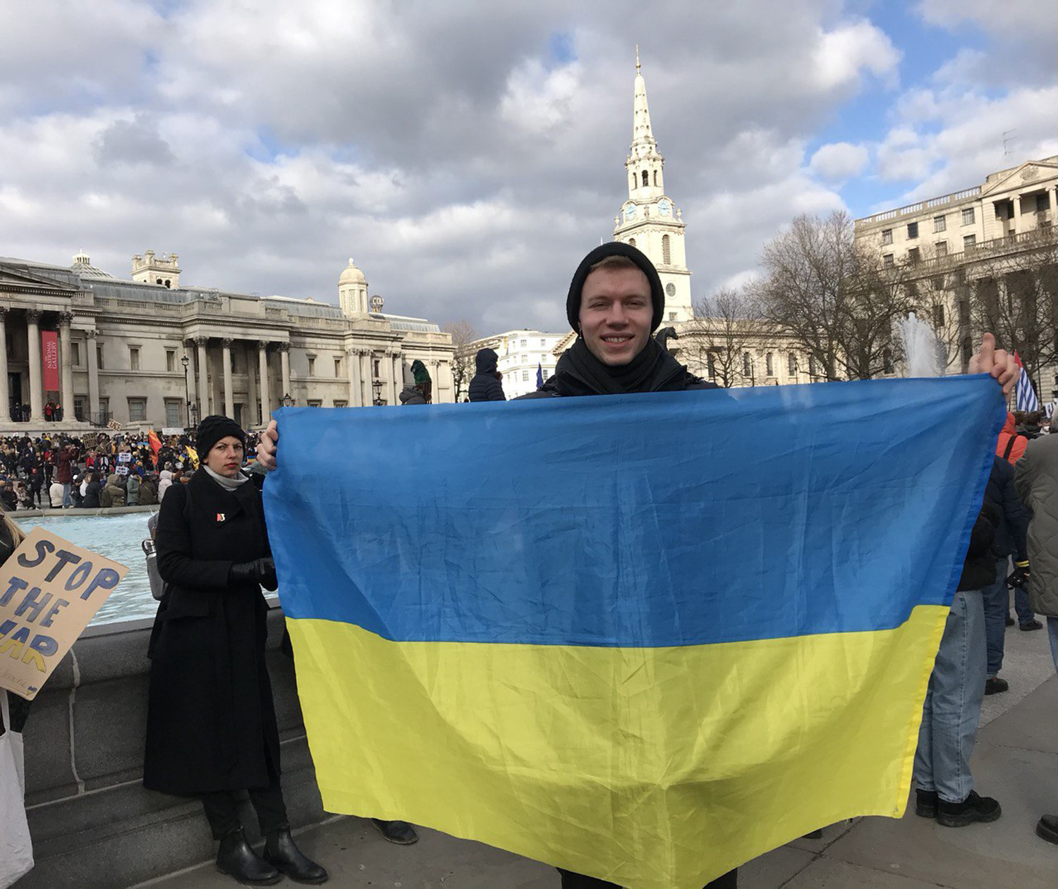 Mr Tokovyi has taken part in protests in London against the Russian invasion of Ukraine (University of Bristol/PA) 