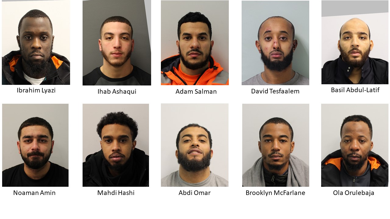 Ten men have been jailed 
