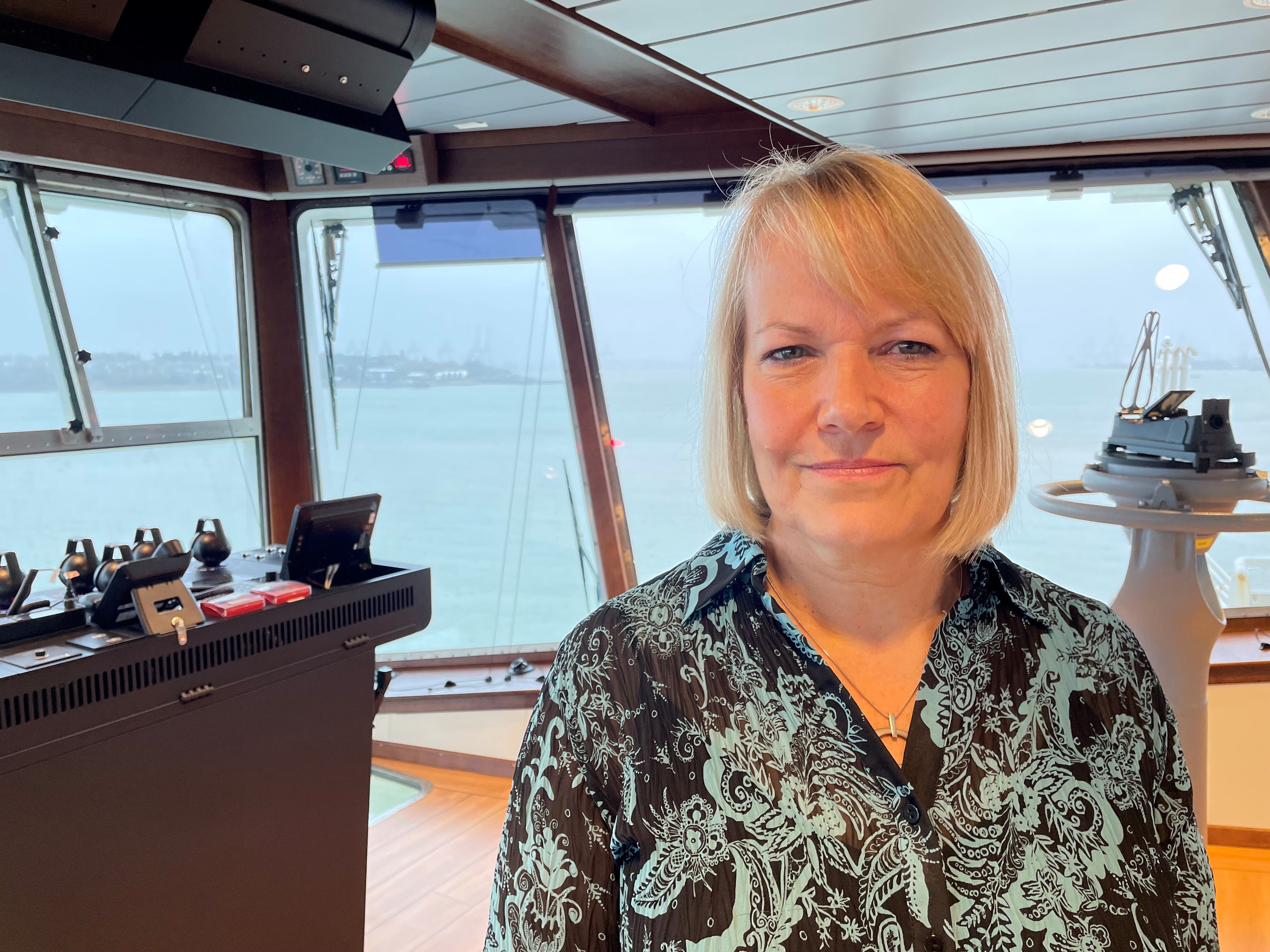 Professor Dame Jane Francis, the Director of British Antarctic Survey, which operates the polar ship RRS Sir David Attenborough. (Sam Russell/ PA)