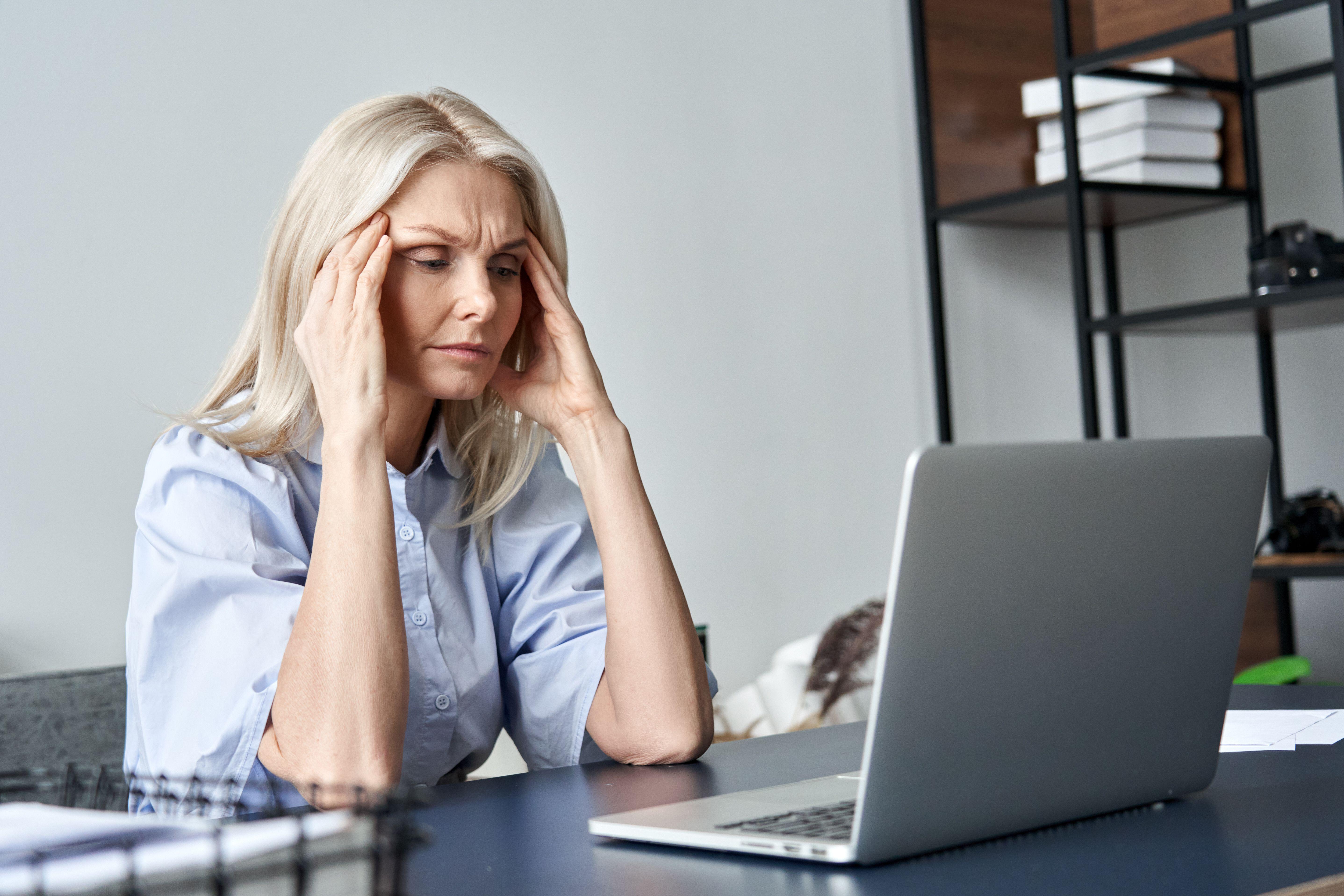 Woman with headache