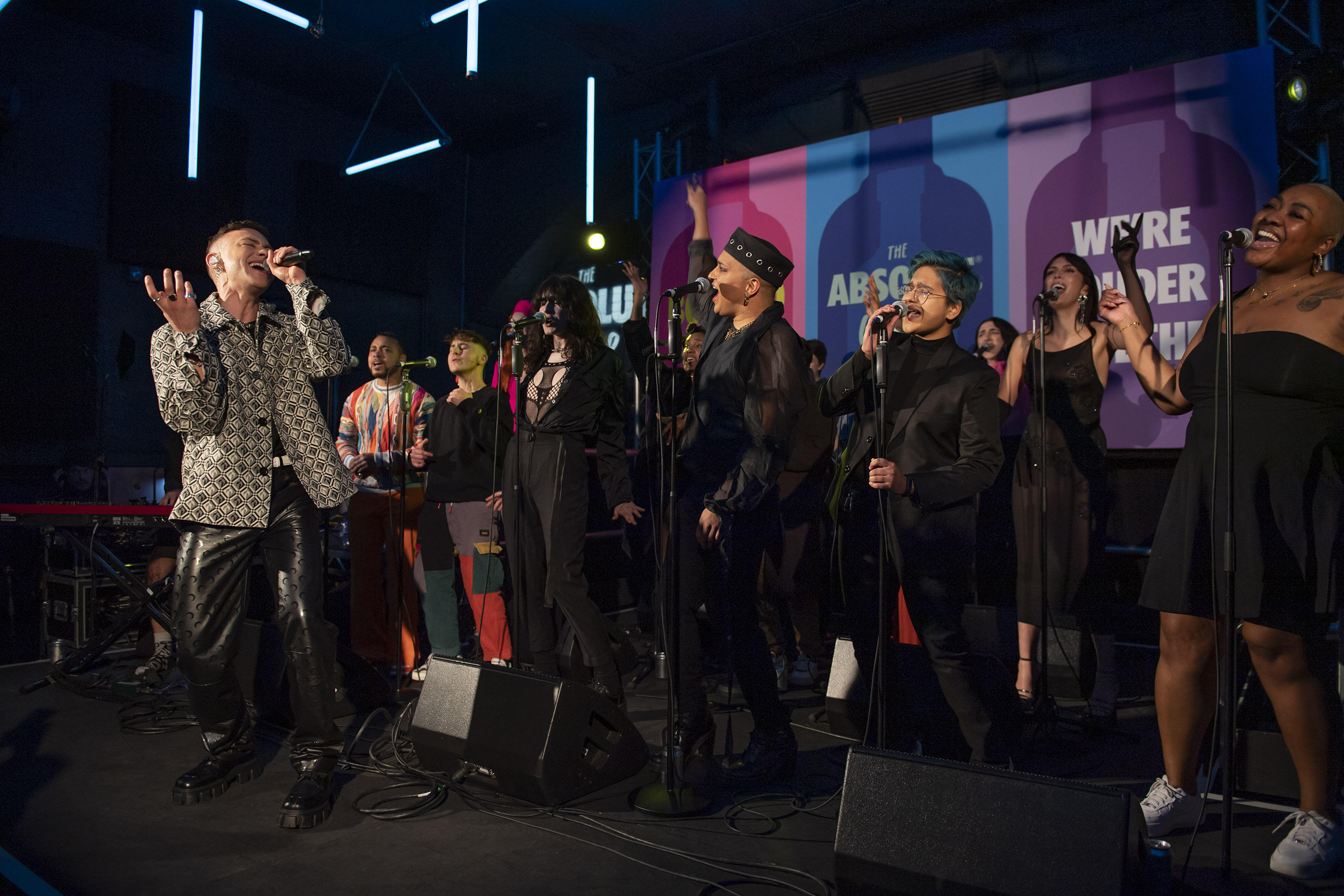 Olly Alexander performs with The Absolut Choir