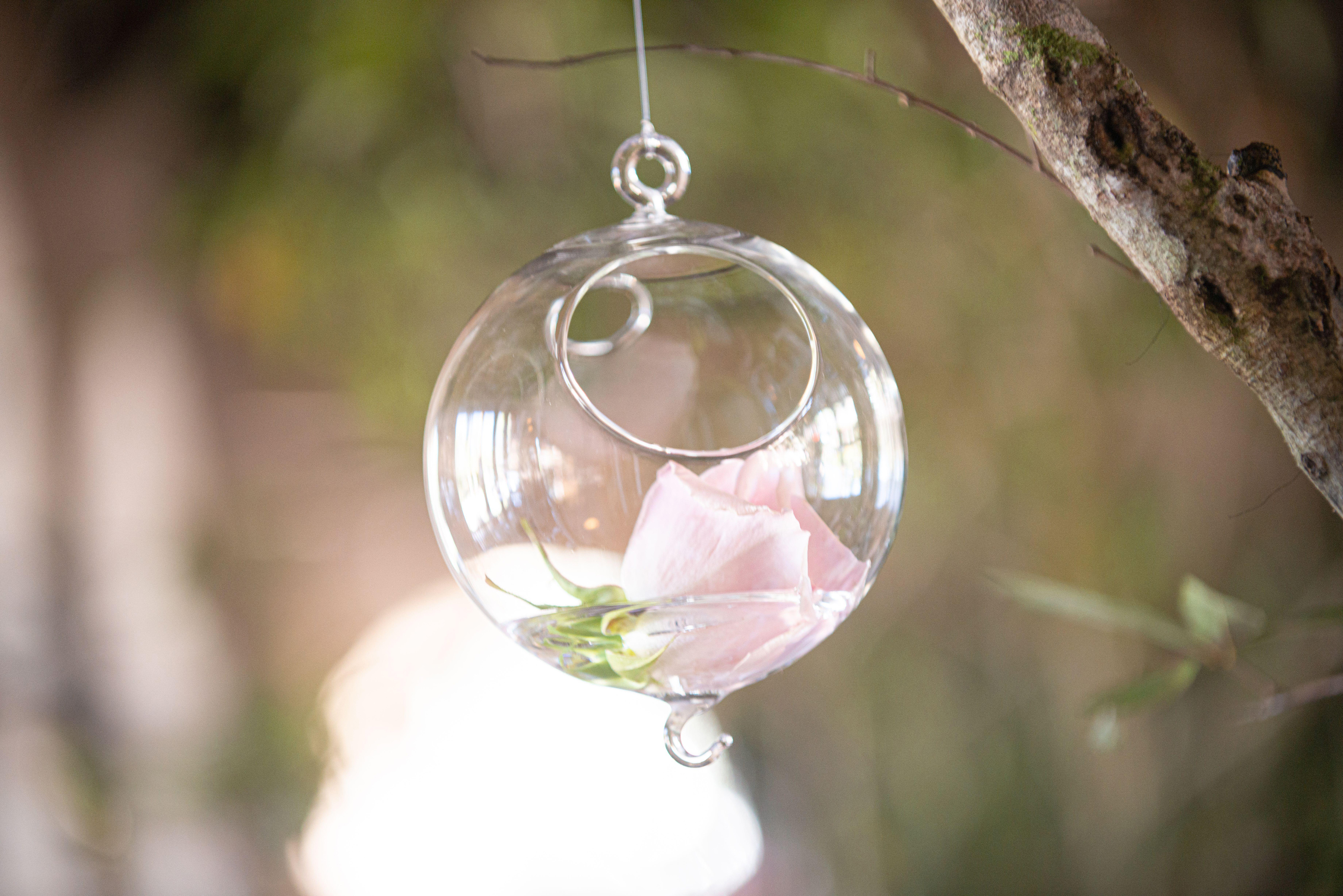 Glass bauble containing a flower (Alamy/PA)