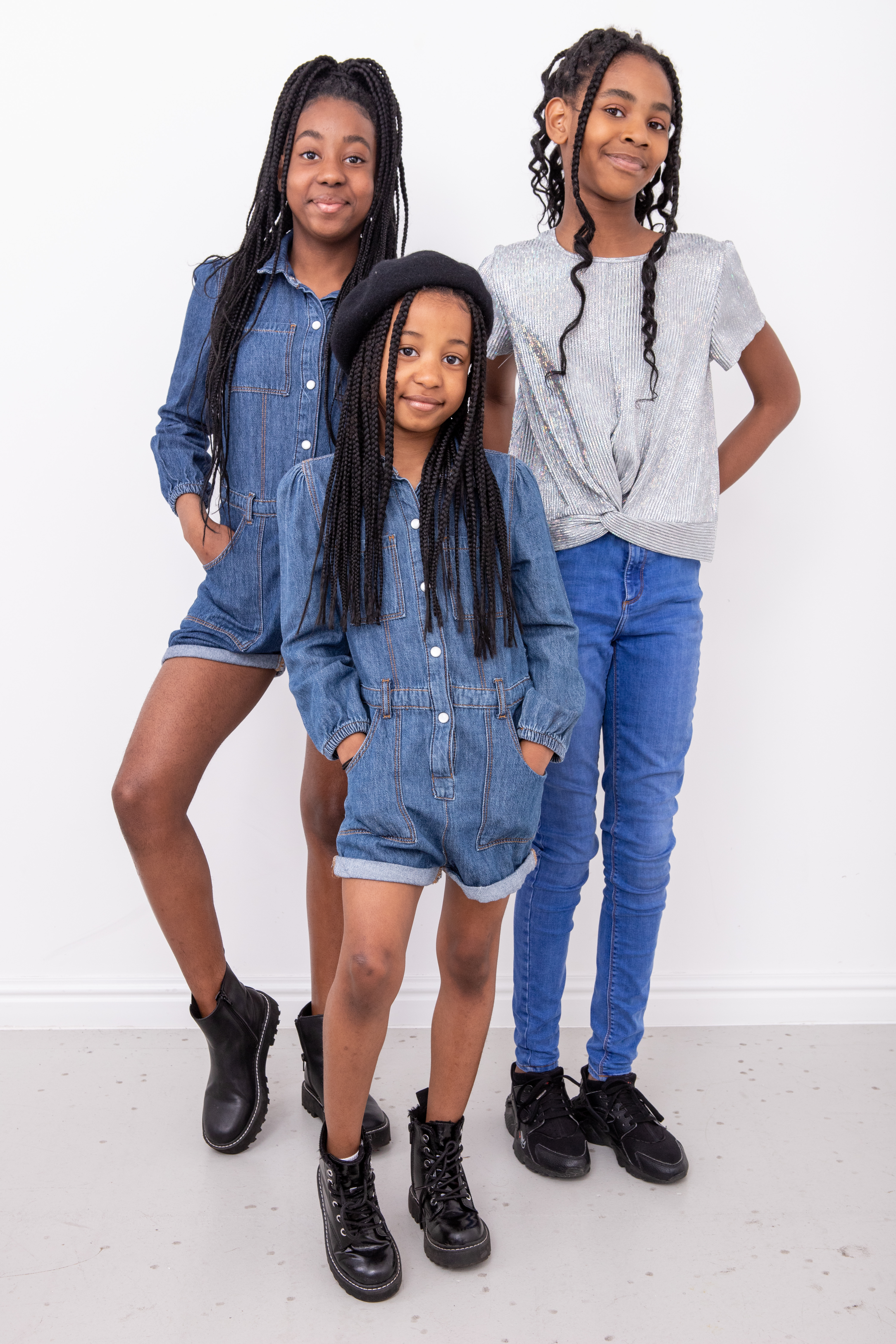 Three girls posing