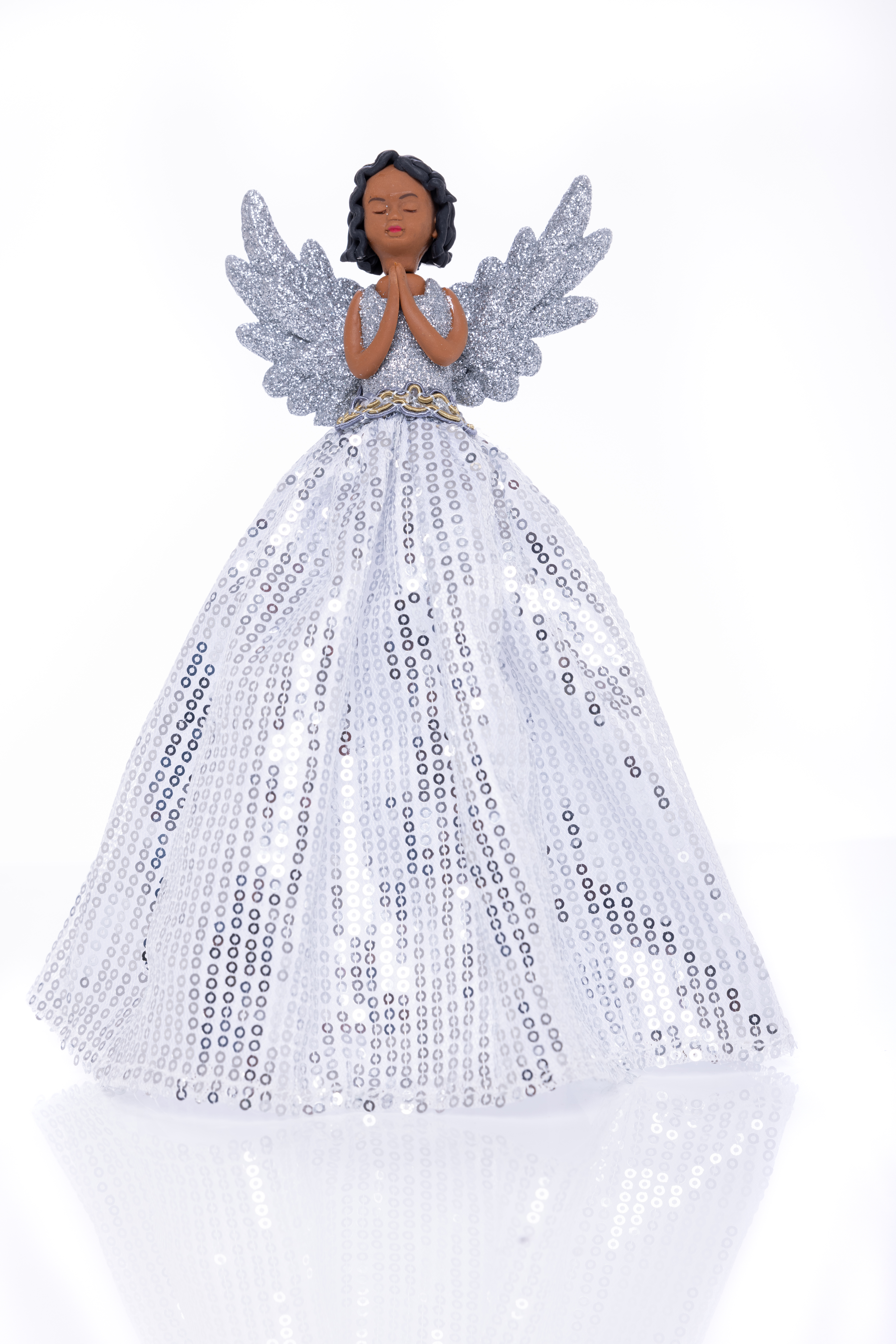 Angel wearing a white dress