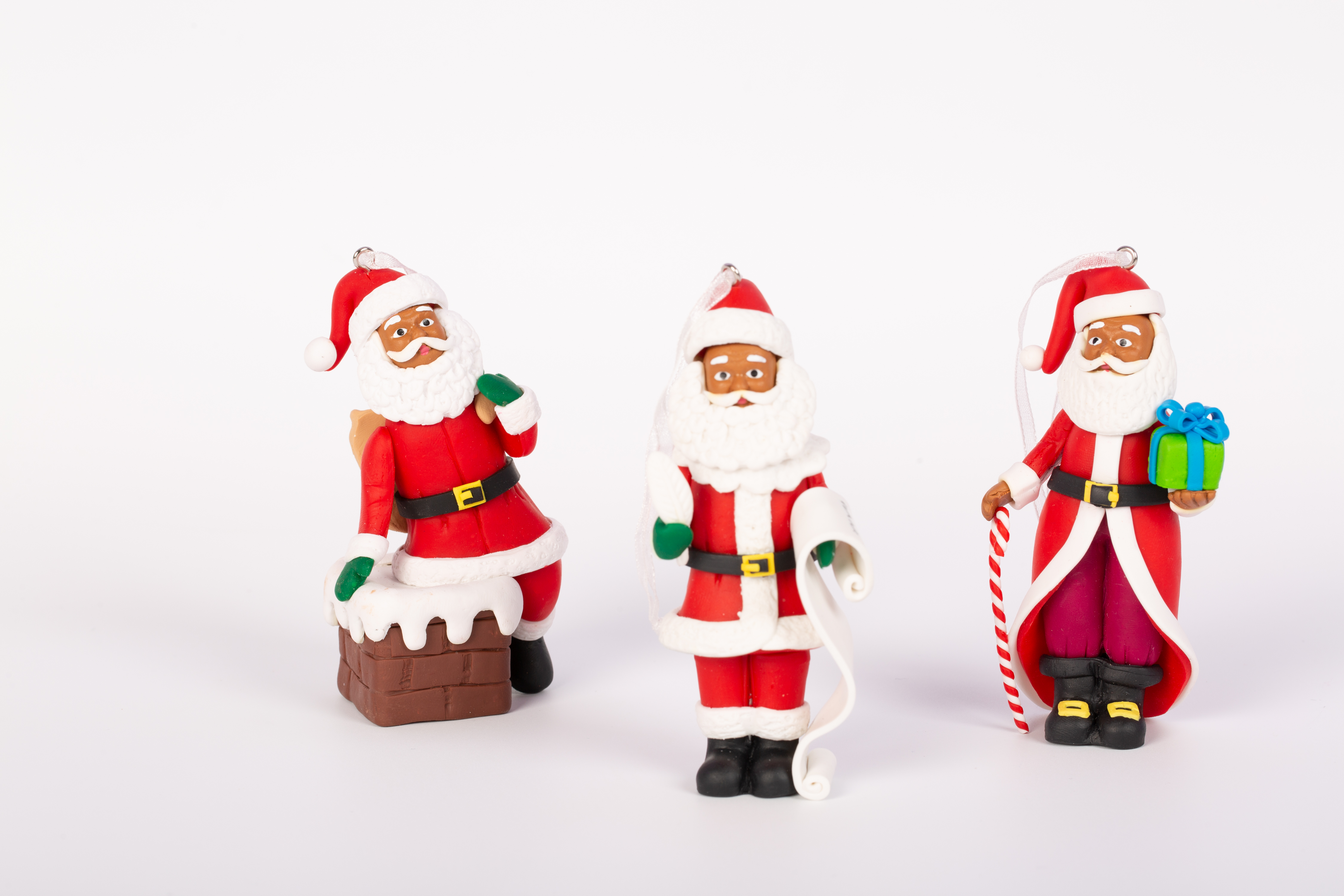 Porcelain Santa decorations