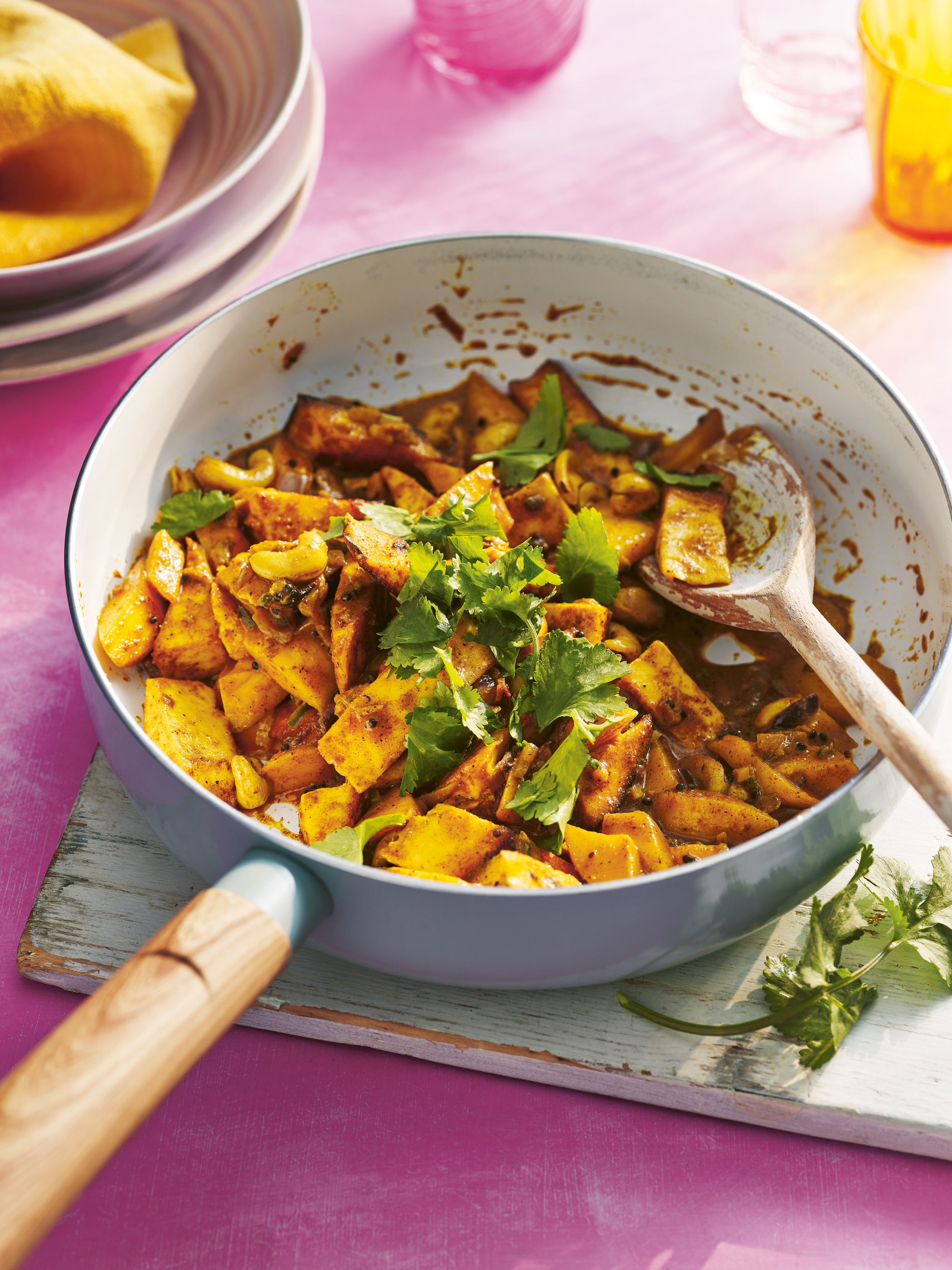 Paneer, cashew and mango curry