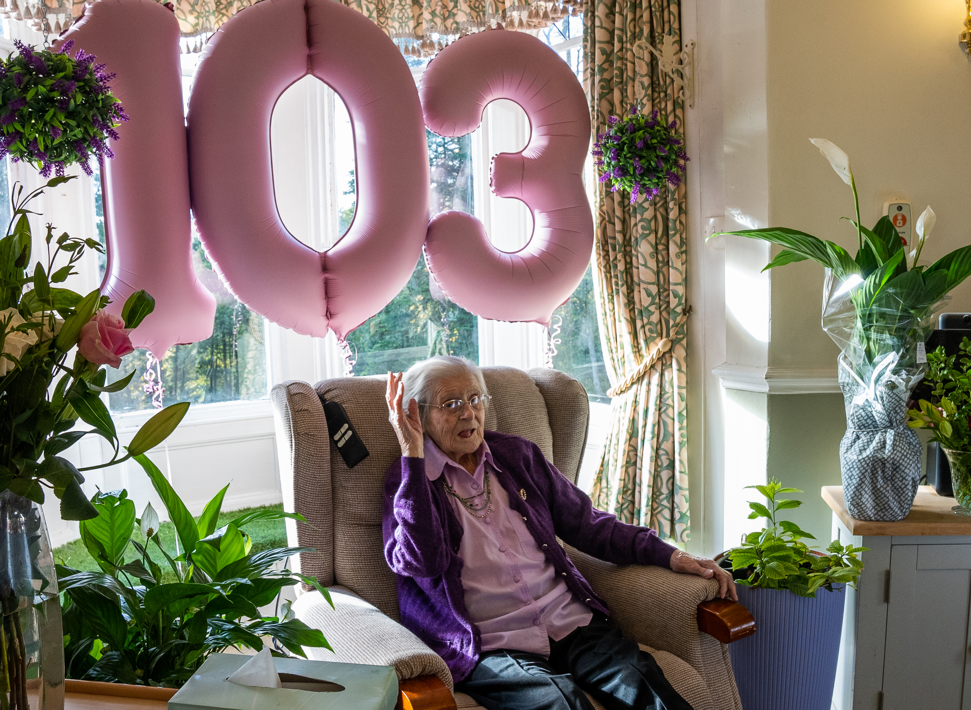 Katheleen Withall celebrates 103rd Birthday with a tea party