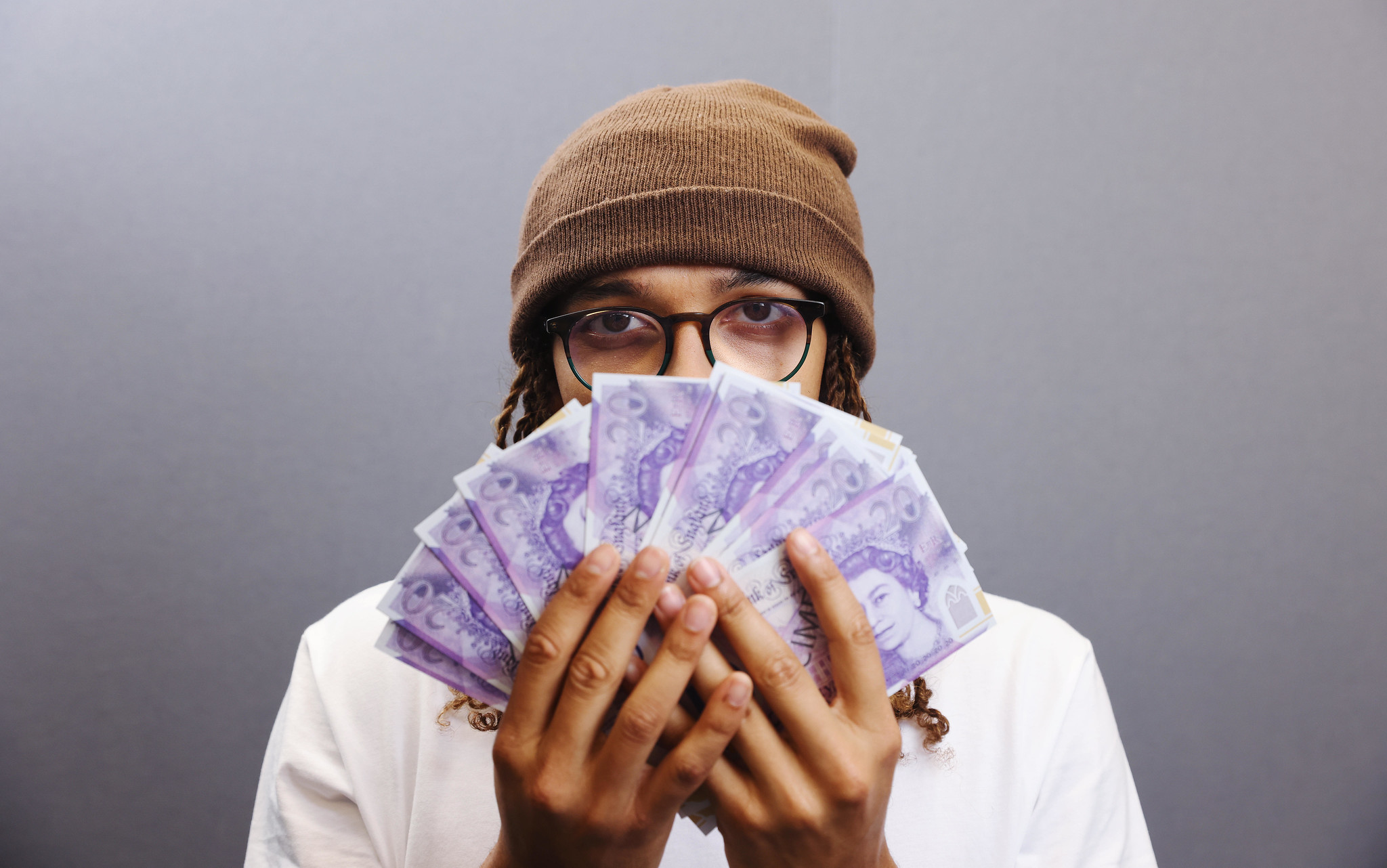 Perri Kiely with some cash