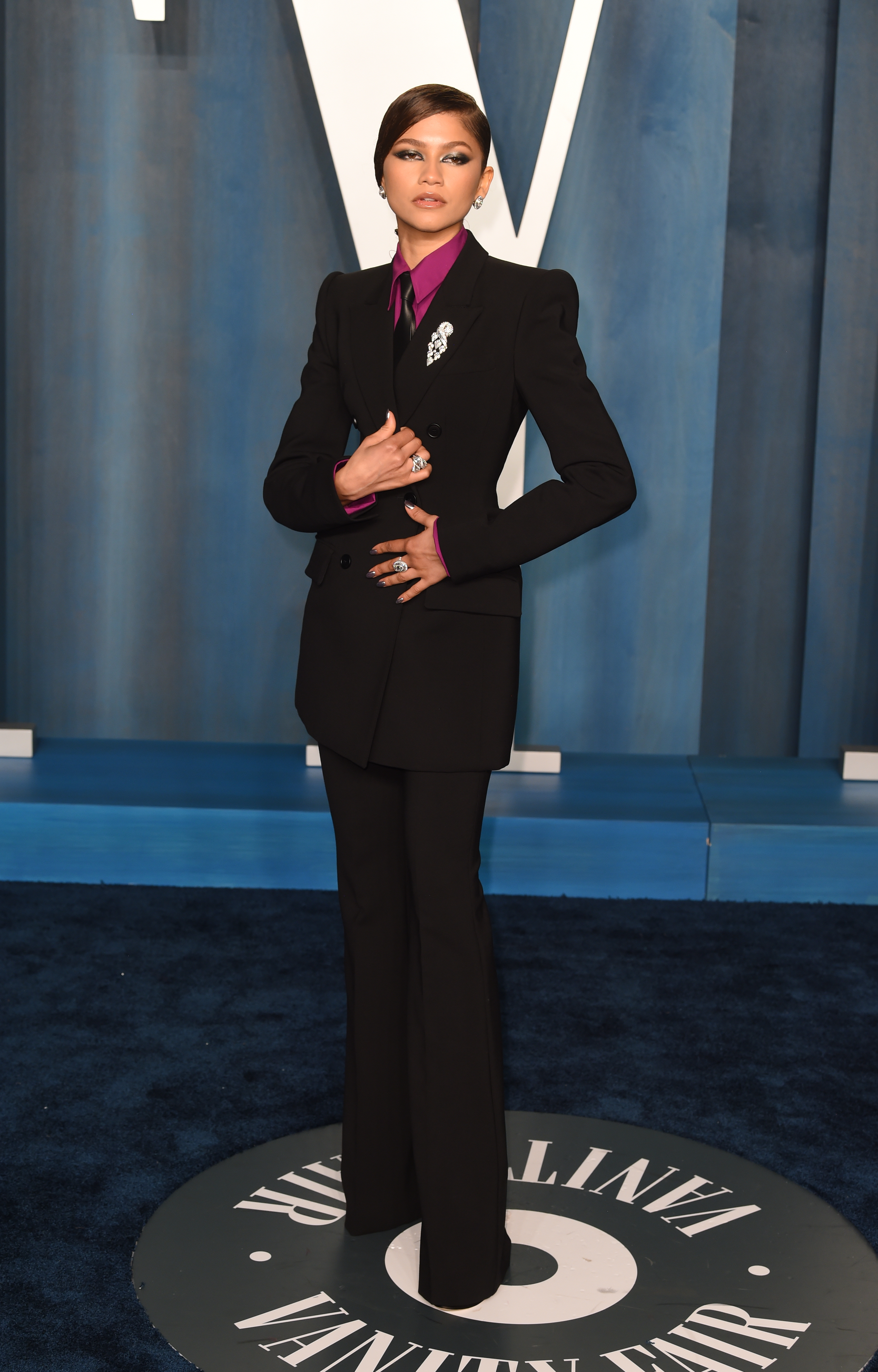Zendaya attending the Vanity Fair Oscar Party 
