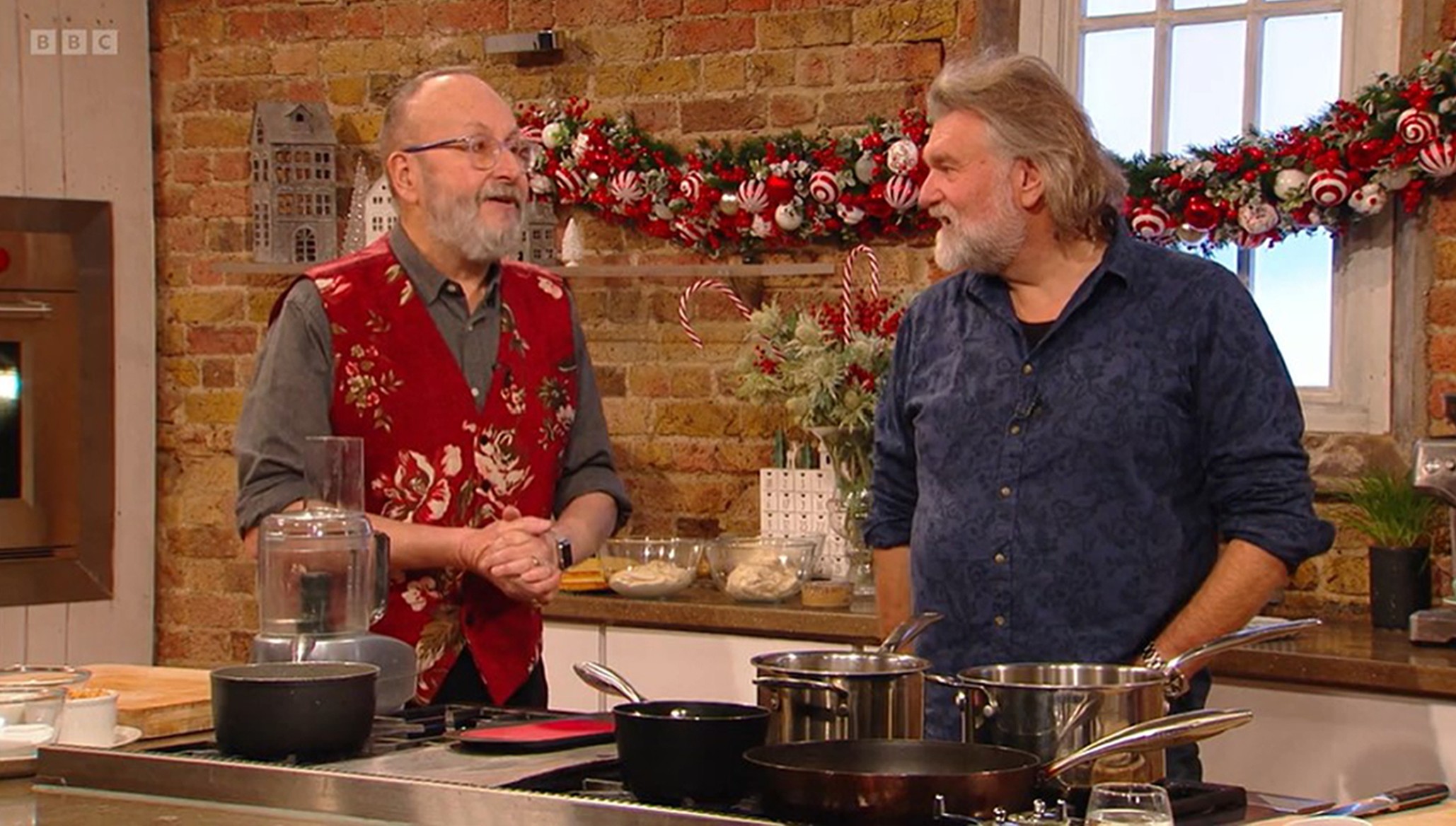 Hairy Bikers Dave Myers and Si King on BBC1's Saturday Kitchen 