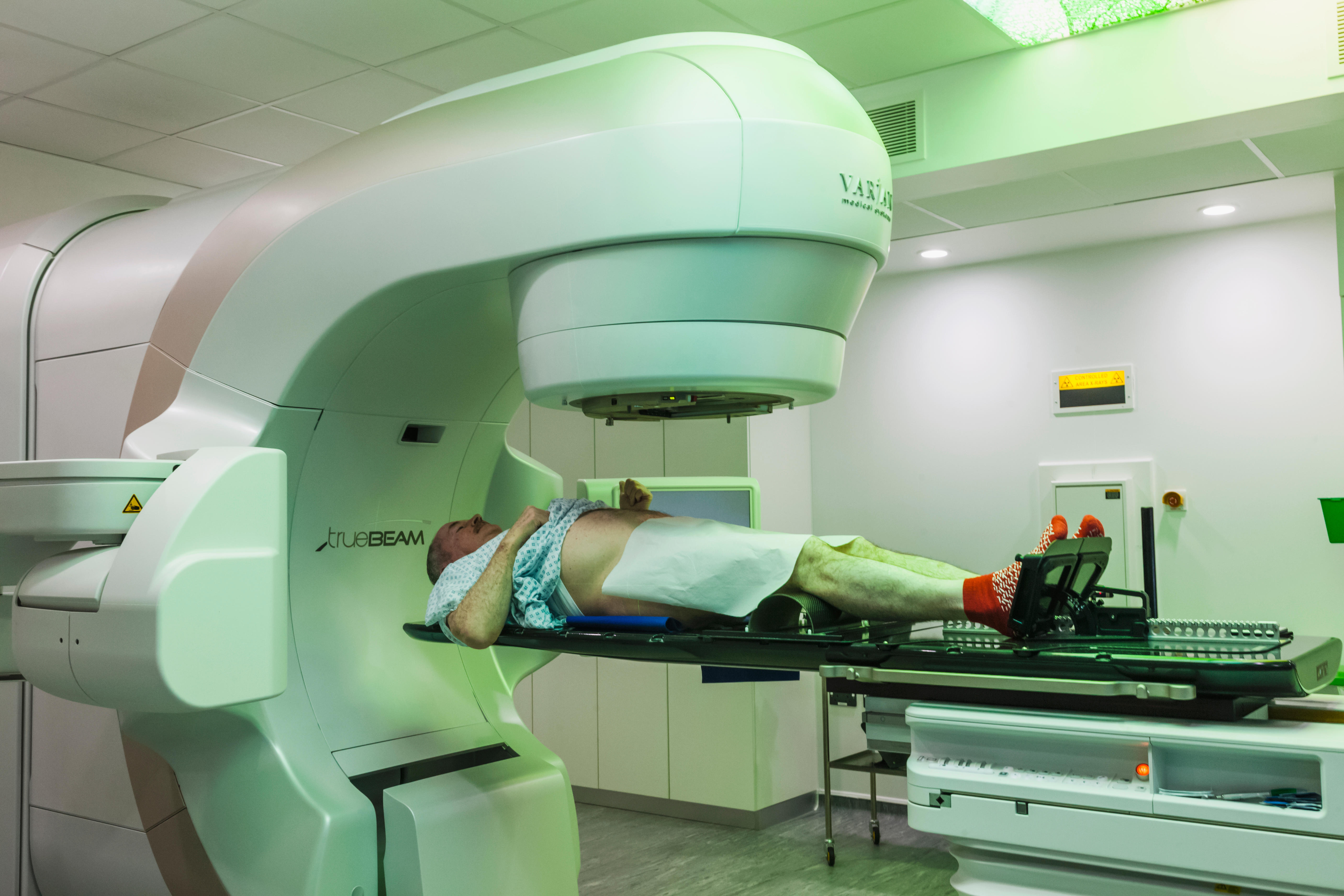 Patient undergoes radiotherapy