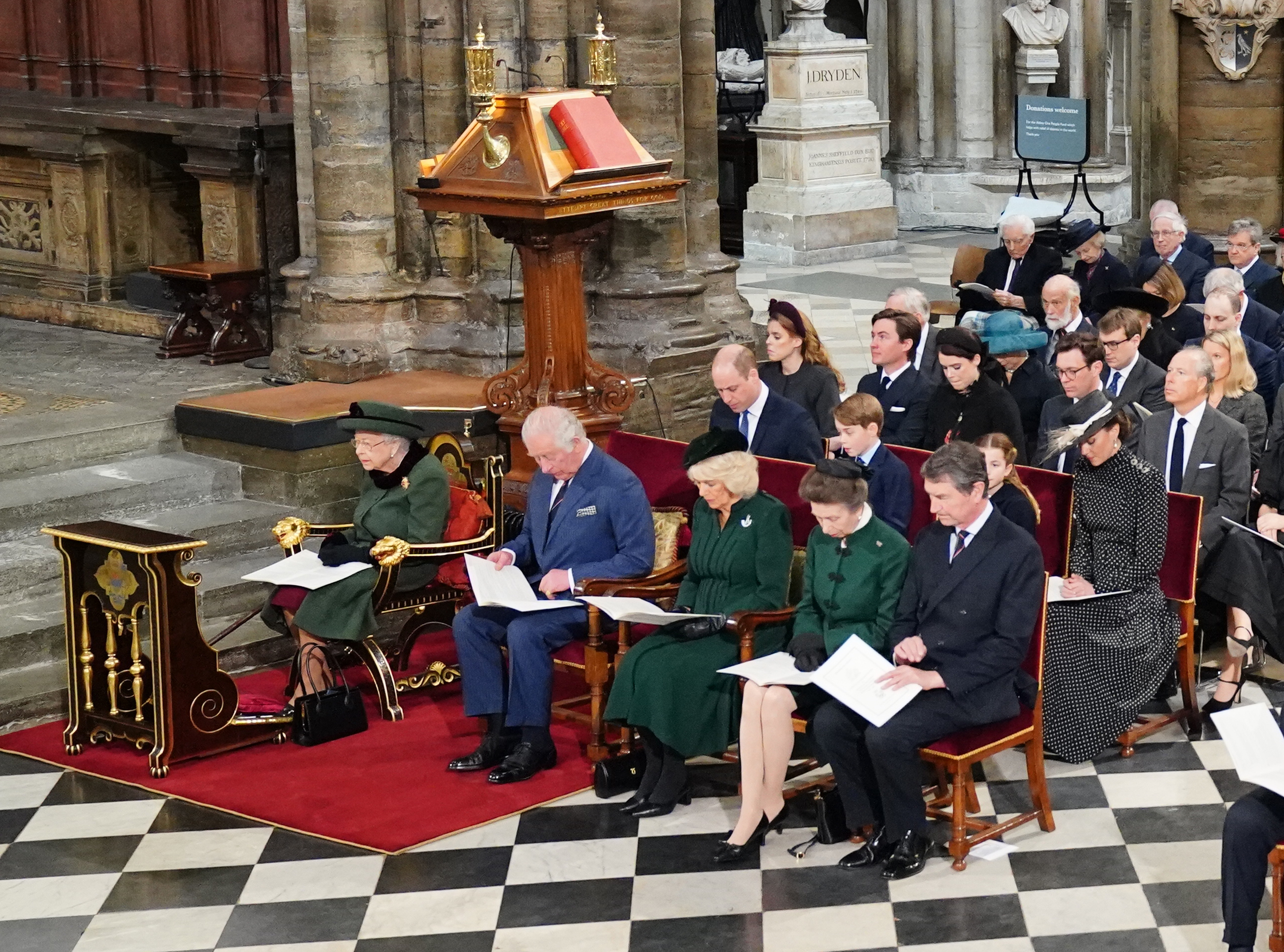 The royal family at Westminster Abbey