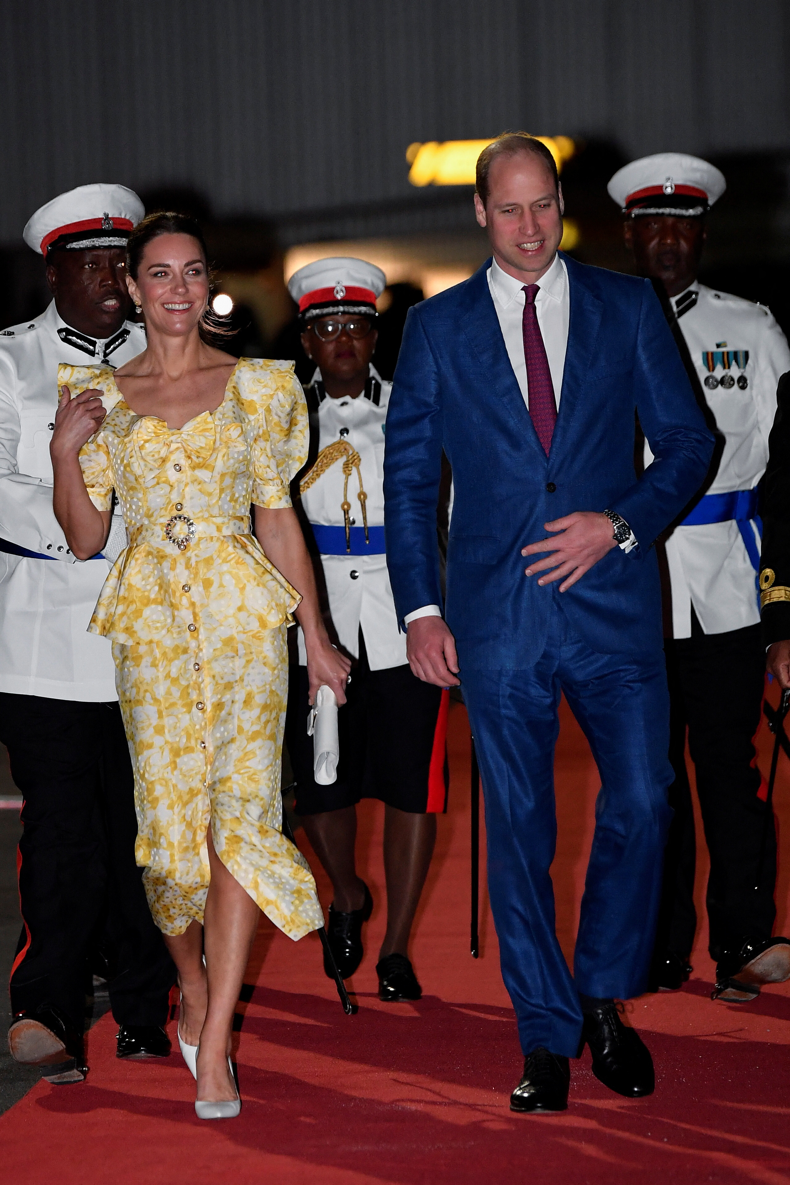 The Duke and Duchess of Cambridge leaving the Bahamas