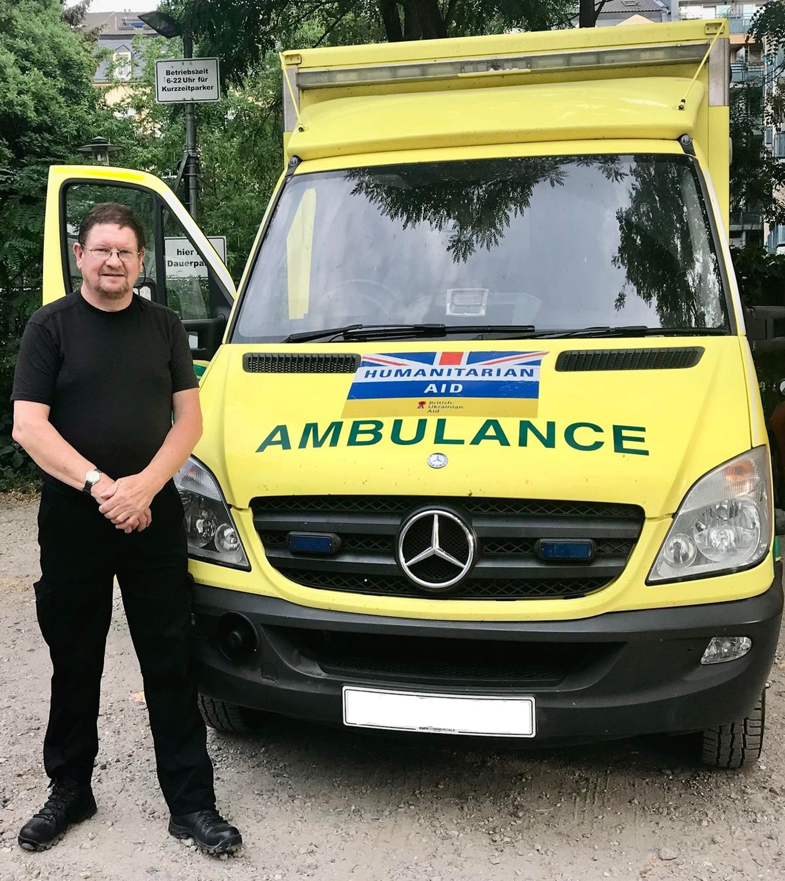 Dai Morris, who work for the Wales Ambulance Service, has made several trips with vital medical equipment to Ukraine (Welsh Ambulance Service/PA)