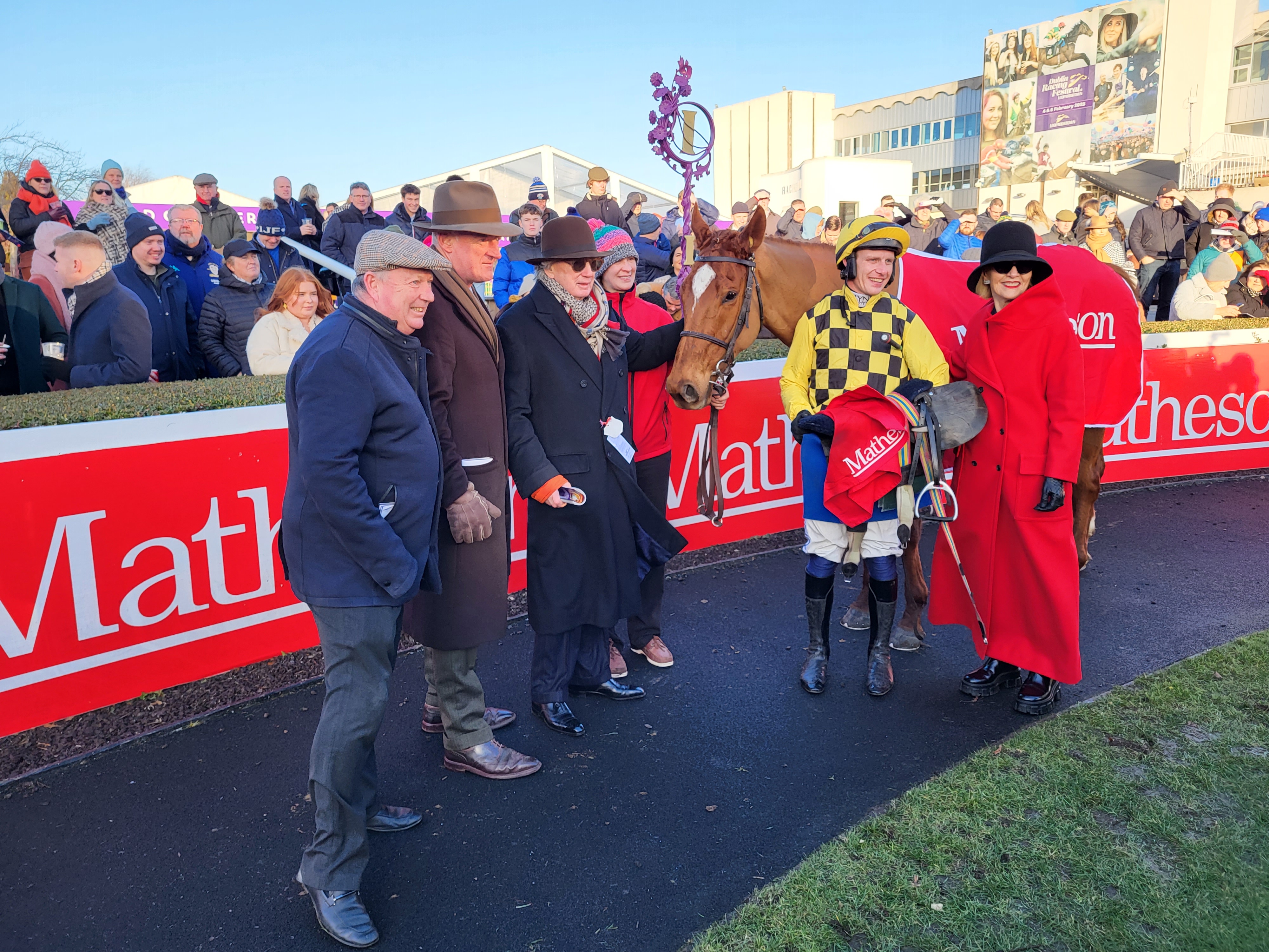 State Man after winning the Matheson Hurdle 