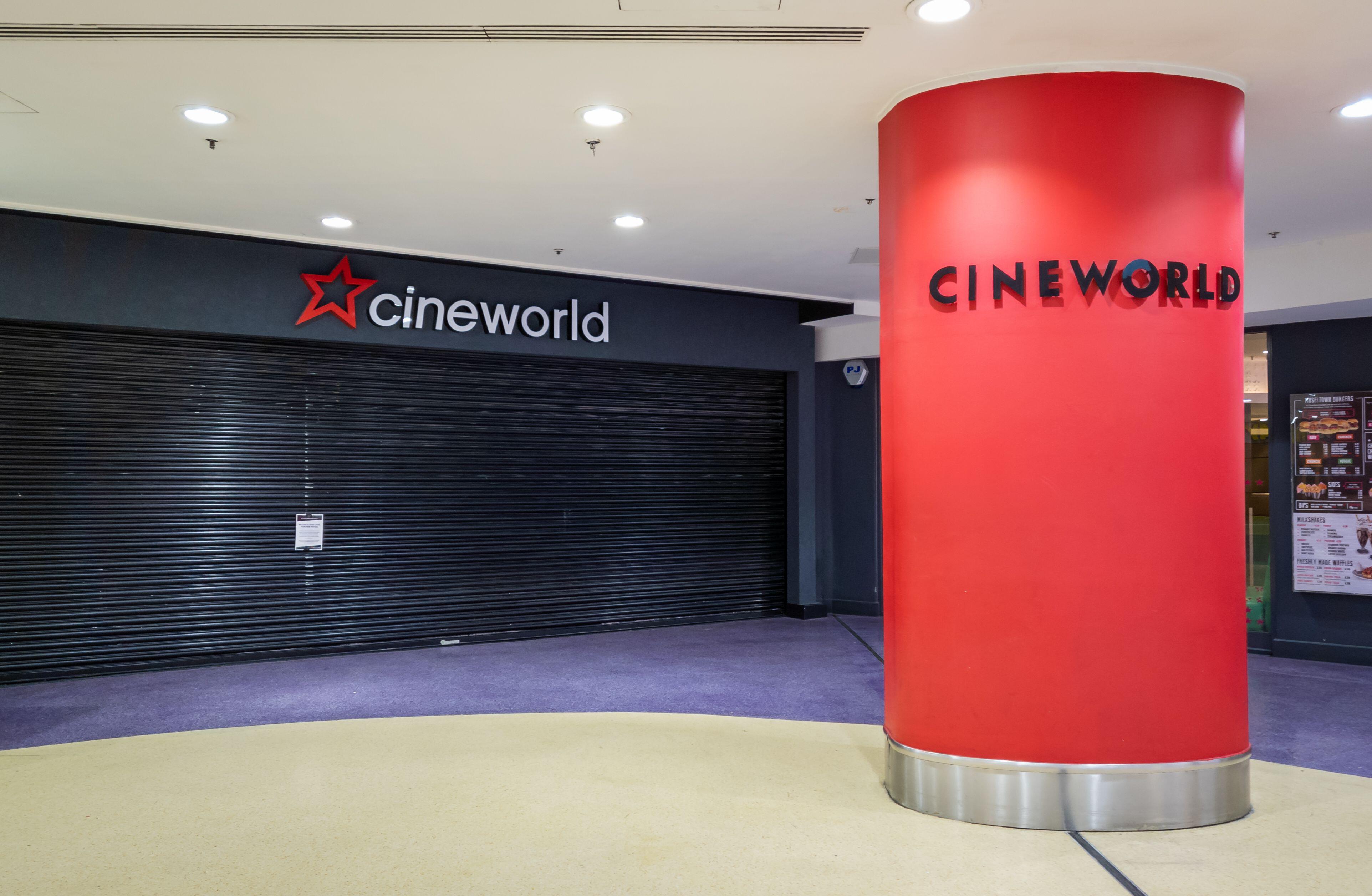 A Cineworld branch shut during the Covid pandemic