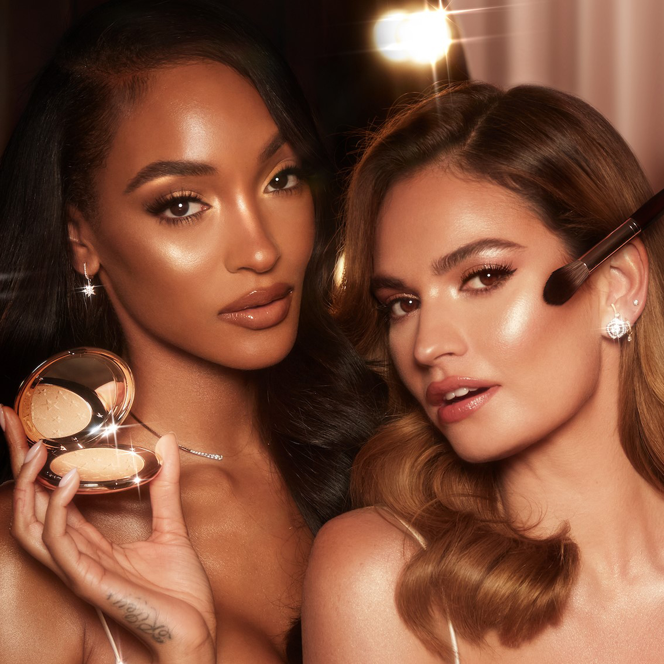 Lily James (R) and Jourdan Dunn