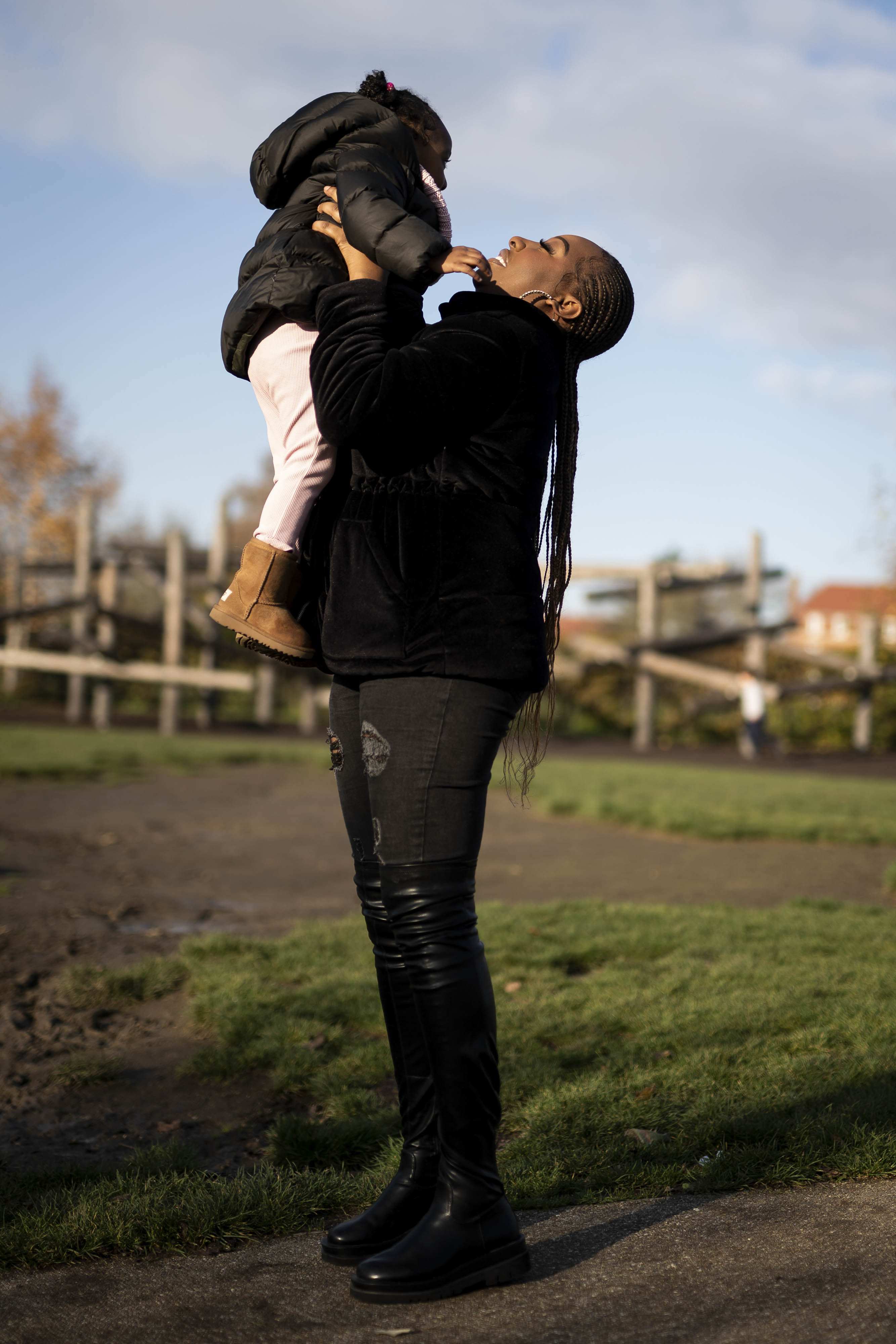 Naomi, 29, and her two year old daughter are pictured as part of the Centre for Homelessness Impact’s online image library of people experiencing homelessness (Aaron Chown/PA Wire/Centre for Homelessness Impact)