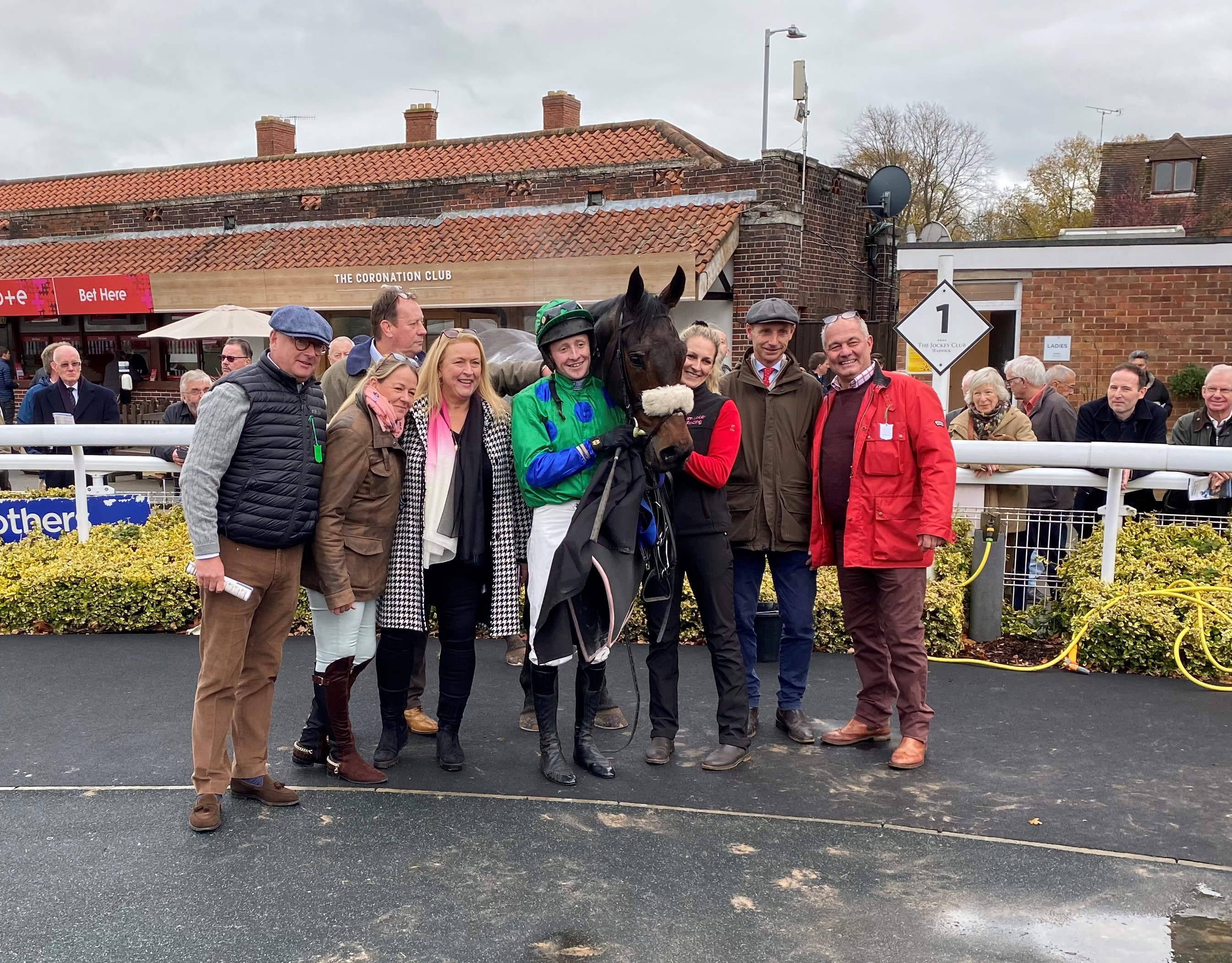 Ginny's Destiny and connections after winning at Warwick in November