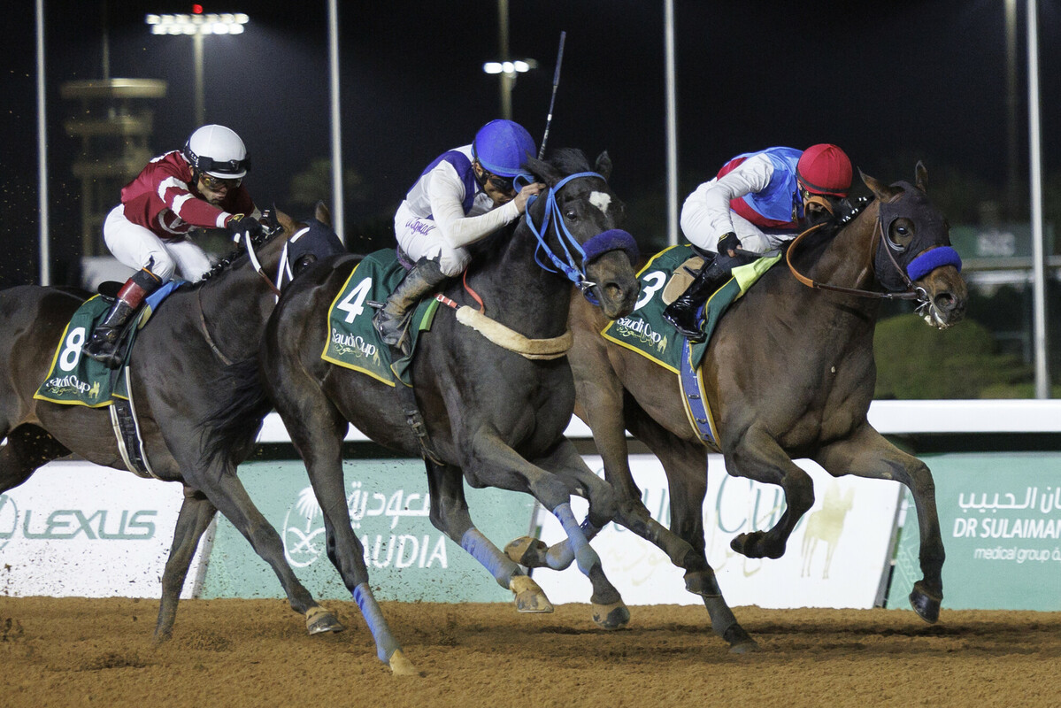 Country Grammer (right) looks to go one better than last year's second when taking part in the Saudi Cup once again on February 25