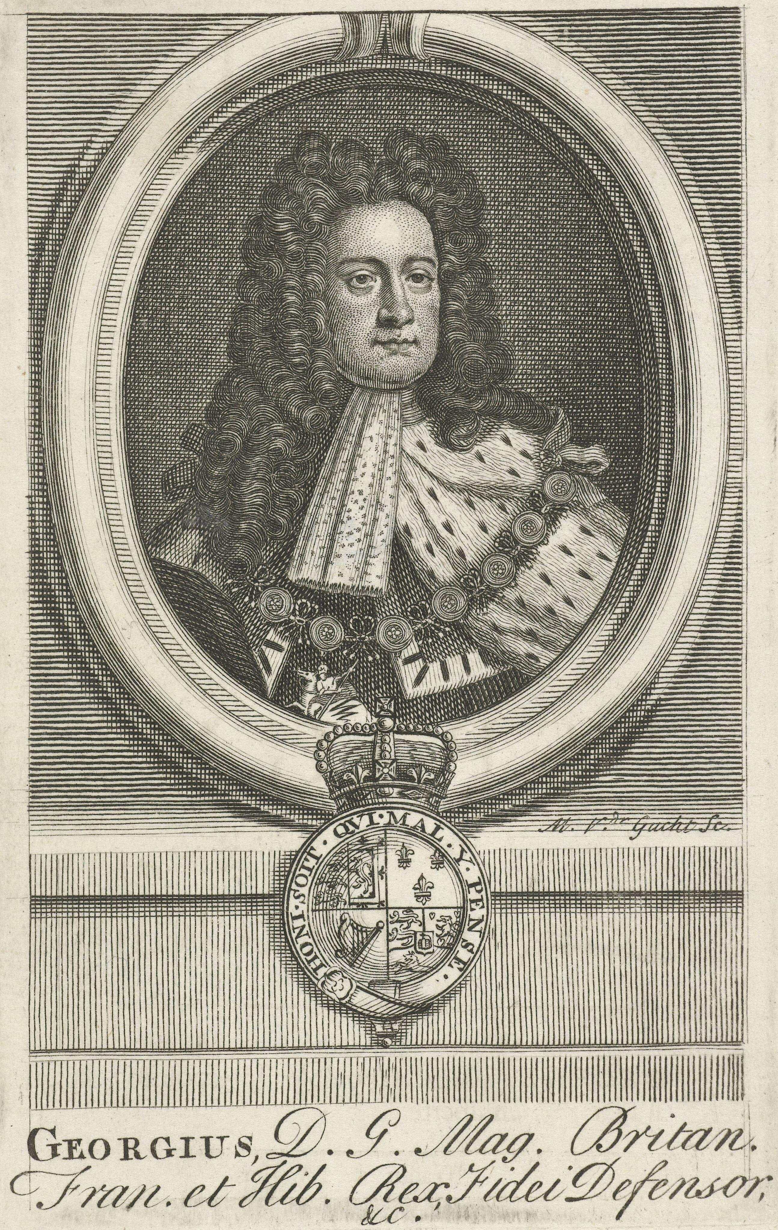 Portrait of George I dressed in his coronation robe 