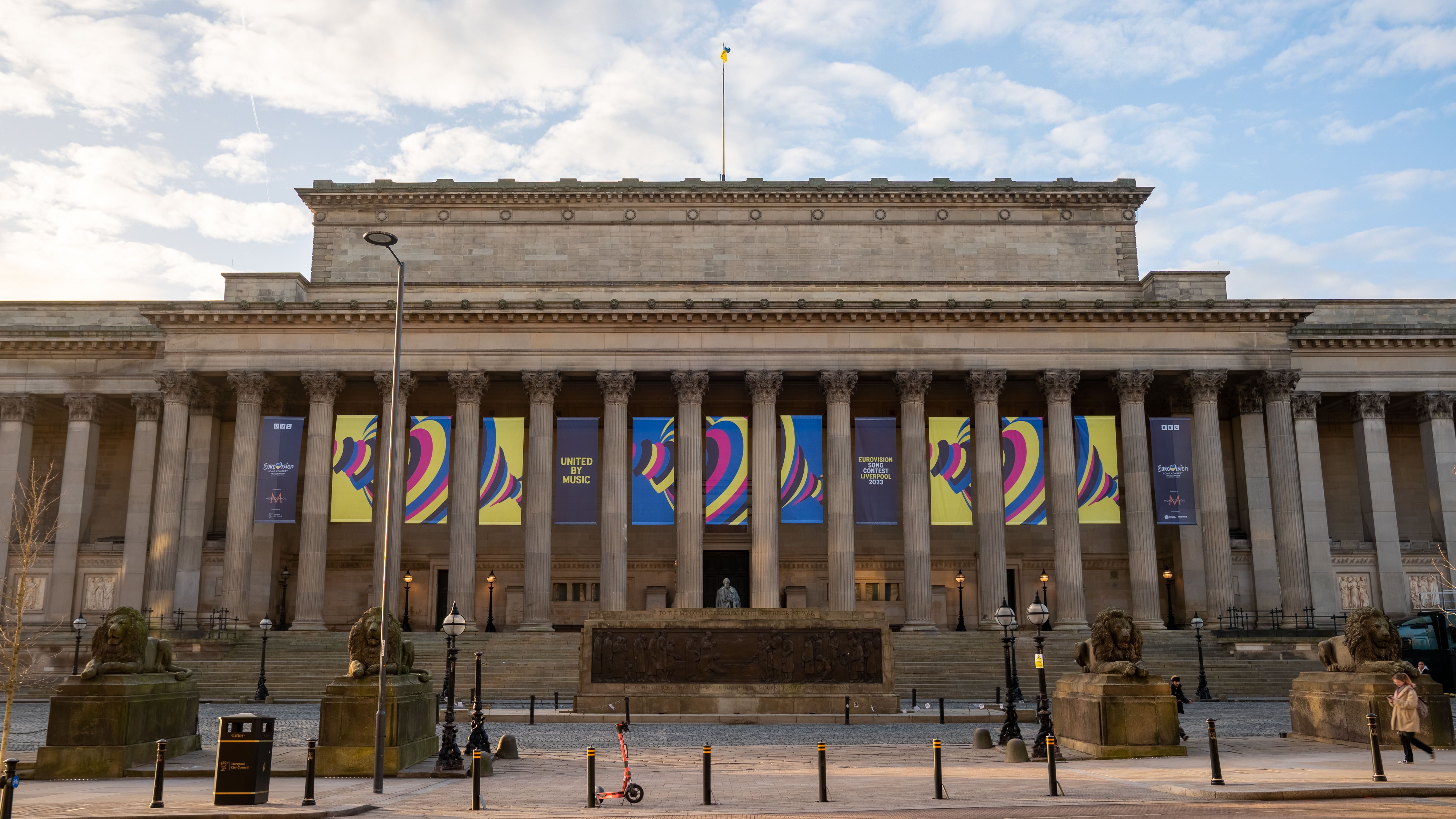 In Liverpool, the iconic St George’s Hall and the Liverpool sign at Liverpool ONE will be dressed in the brand this week before it’s rolled out wider across the city in April. (BBC/James Stack)